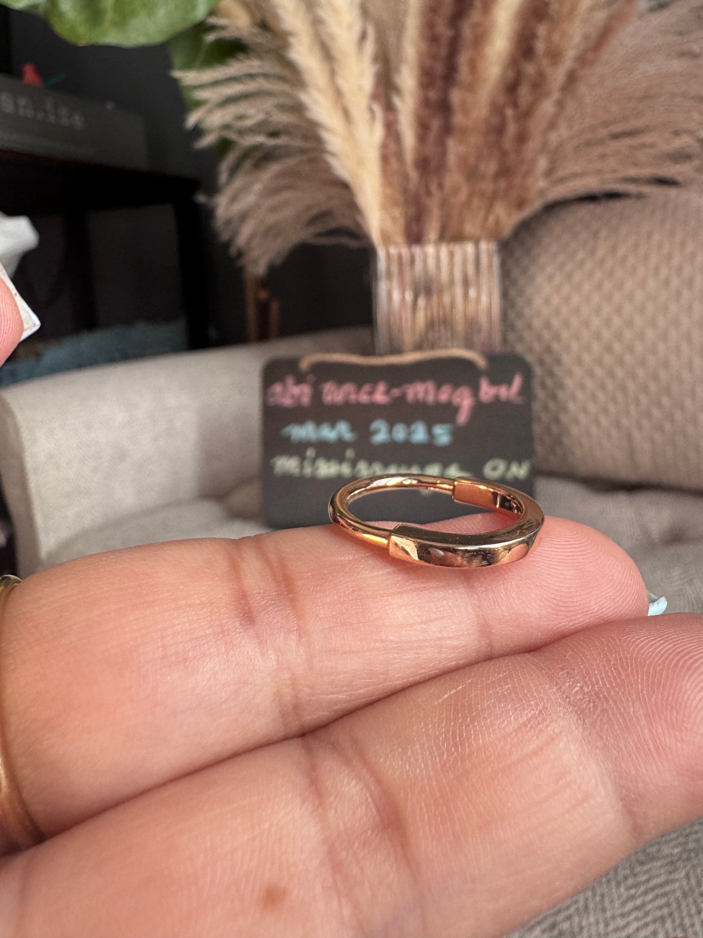 Tiffany & Co 18k Rose Gold Lock Ring