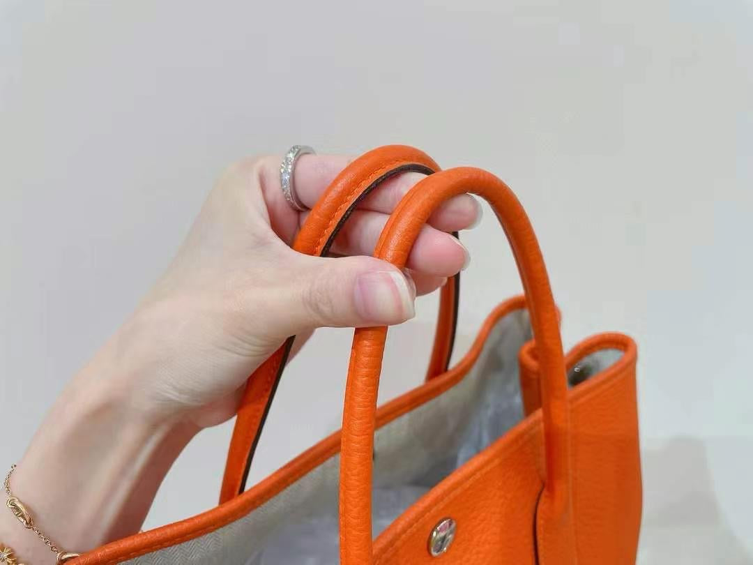 PREORDER ONLY-Hermes Garden Party in Orange Leather