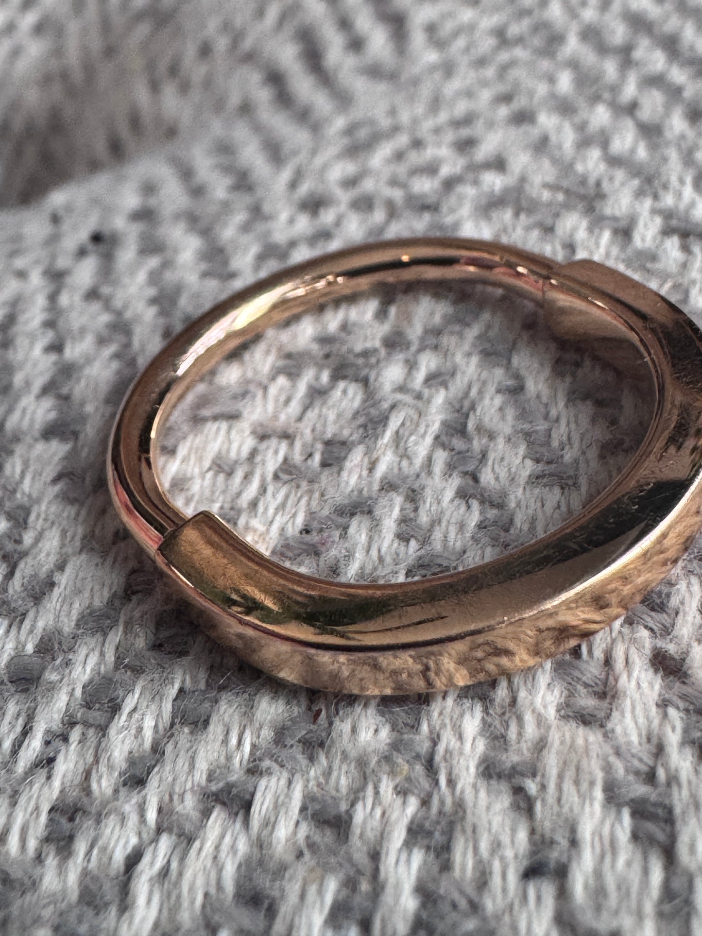Tiffany & Co 18k Rose Gold Lock Ring