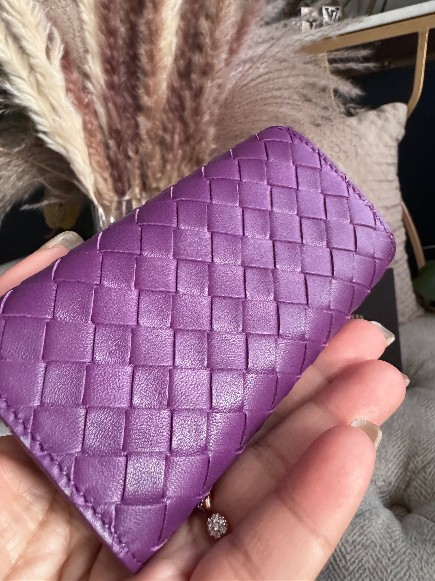 Bottega Veneta 6-Key Leather Intreciatto Case