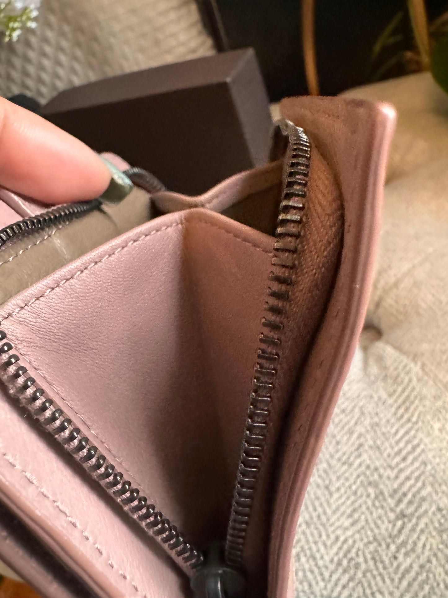 Bottega Veneta Compact Wallet in blush