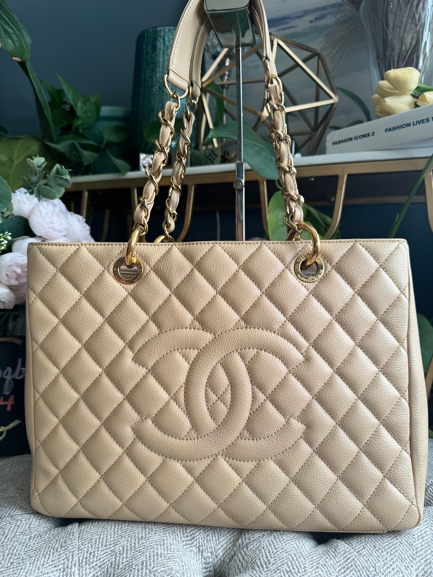 Chanel Beige GST in Gold Hardware