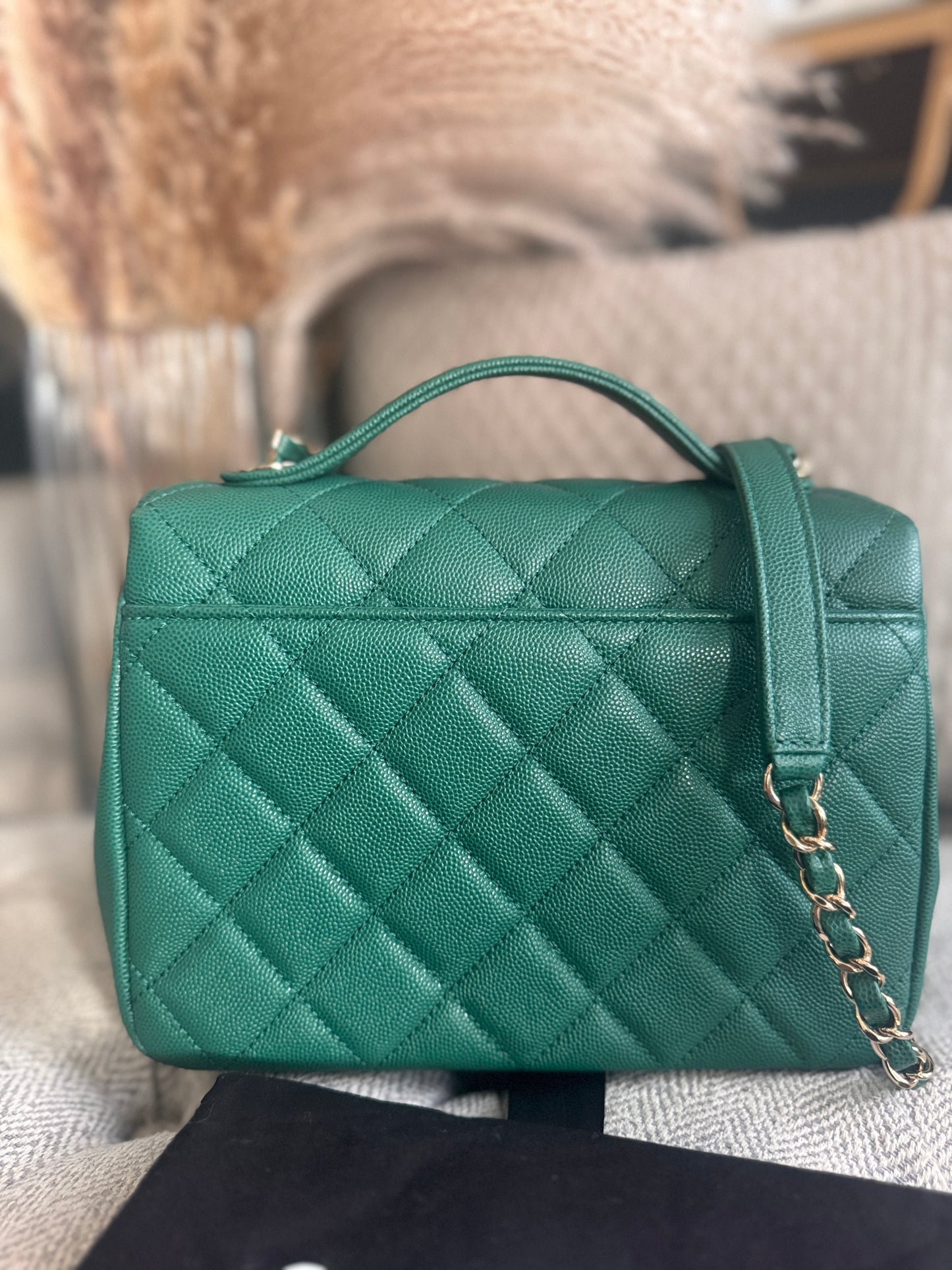 Chanel Business Affinity in gorgeous Green Caviar
