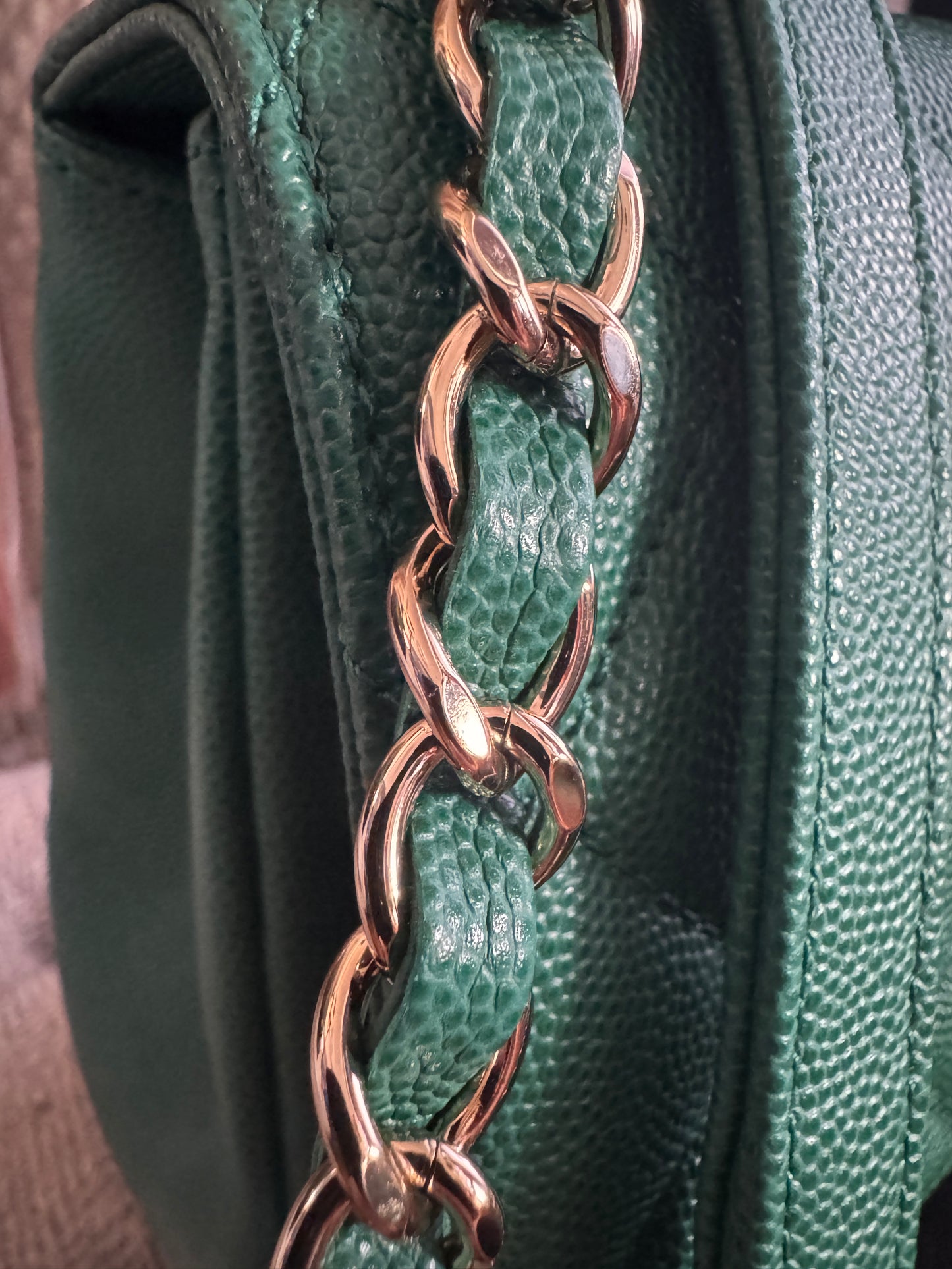 Chanel Business Affinity in gorgeous Green Caviar
