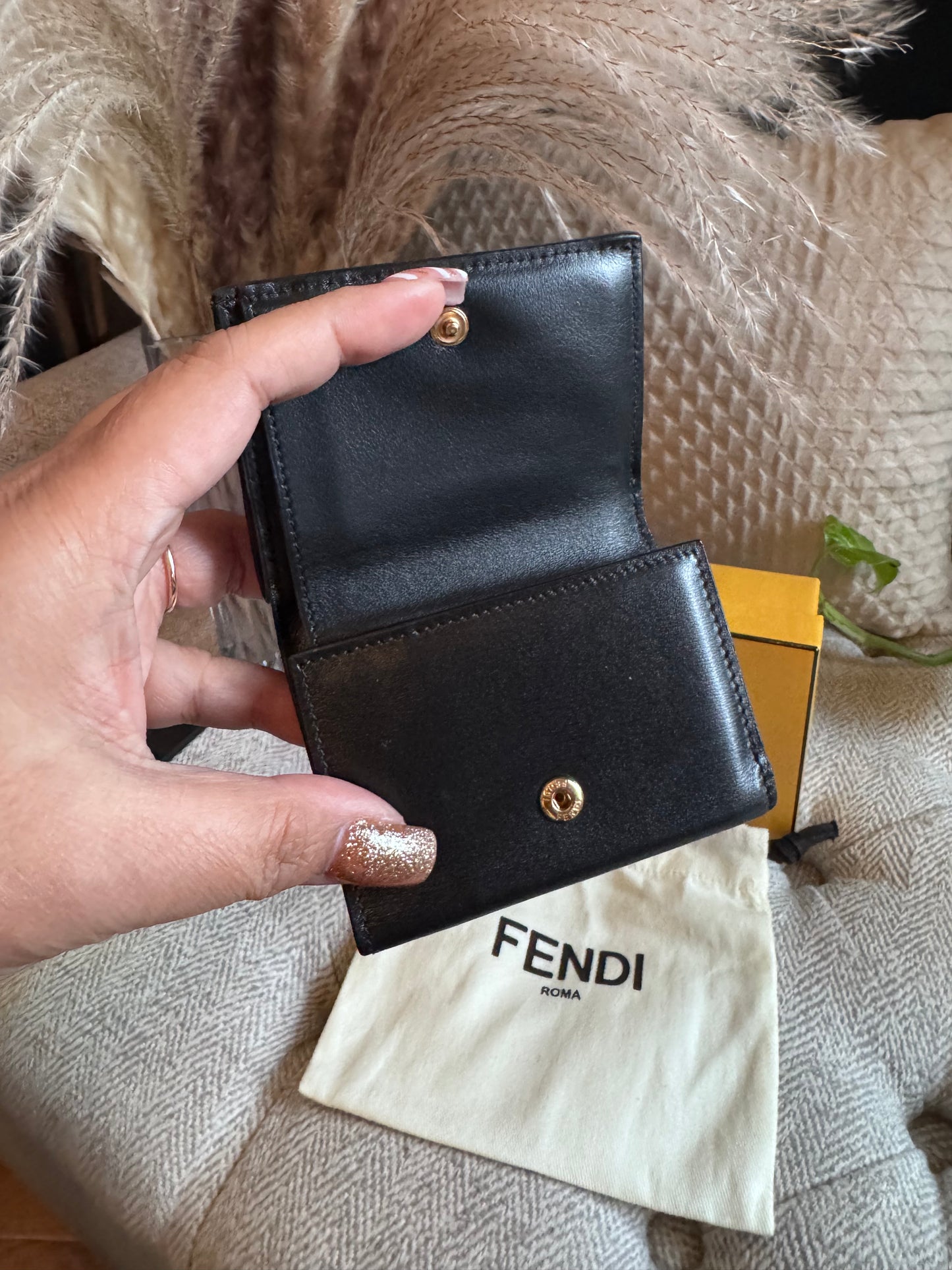 Fendi Micro Baguette Trifold Wallet