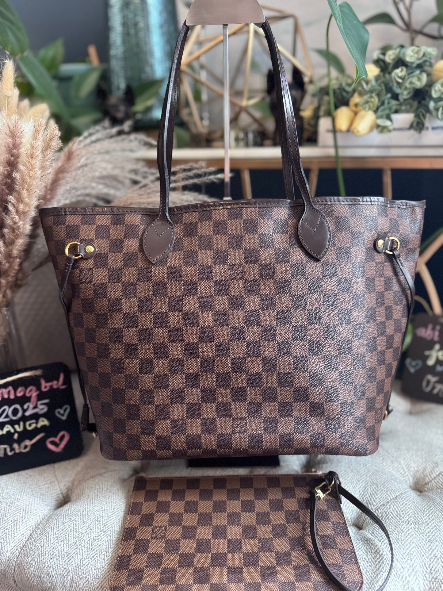 Neverfull MM in Damier Ebene -Rose Ballerine