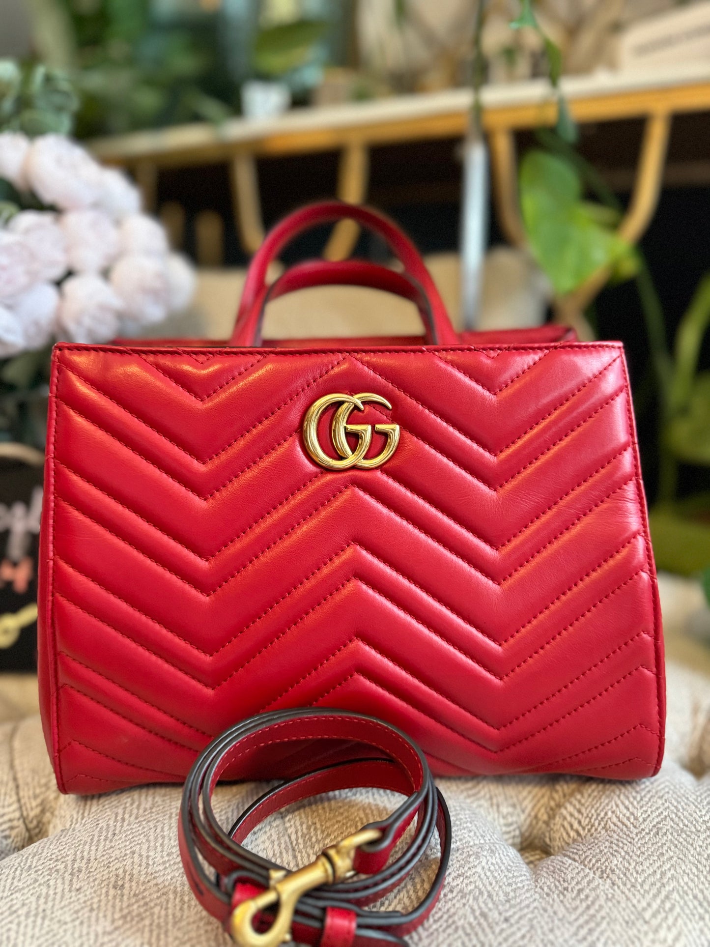 Gucci Small GG Marmont Matelasse Tote