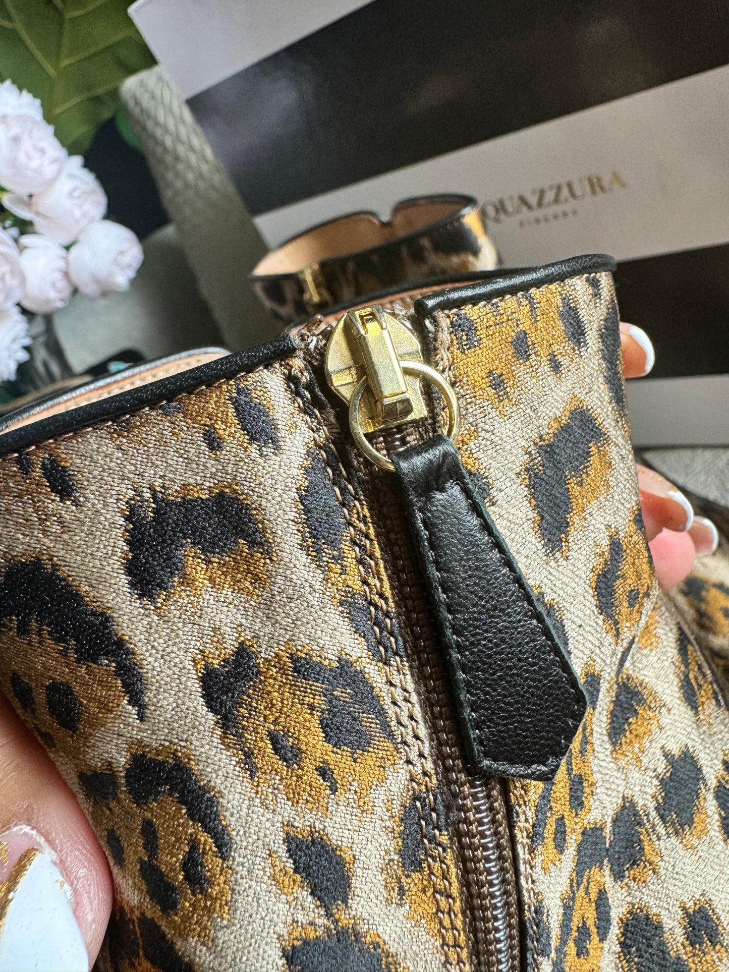 Aquazzura Leopard Print Quant 45 in size 39