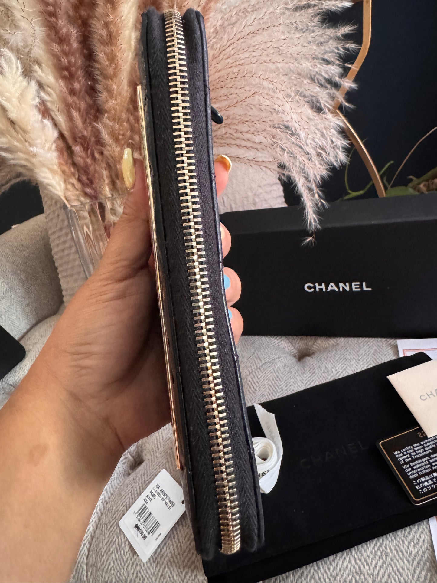 Chanel Trendy Zippy Wallet -Black GHW