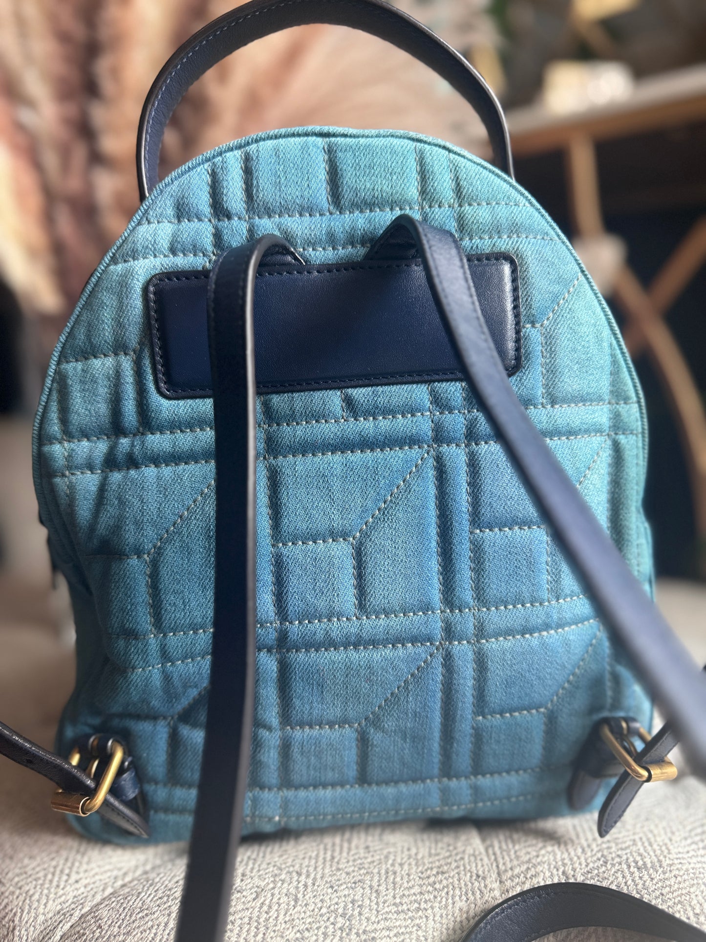 Gucci Marmont Denim Backpack