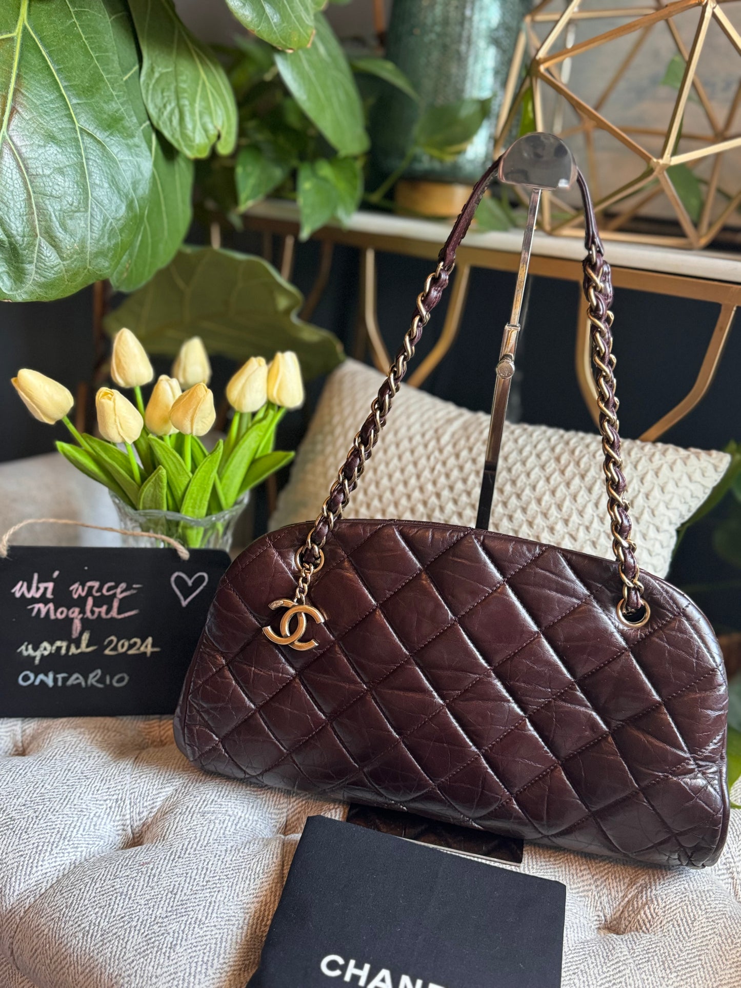 Chanel Mademoiselle Womens Vintage Clasp chain bag