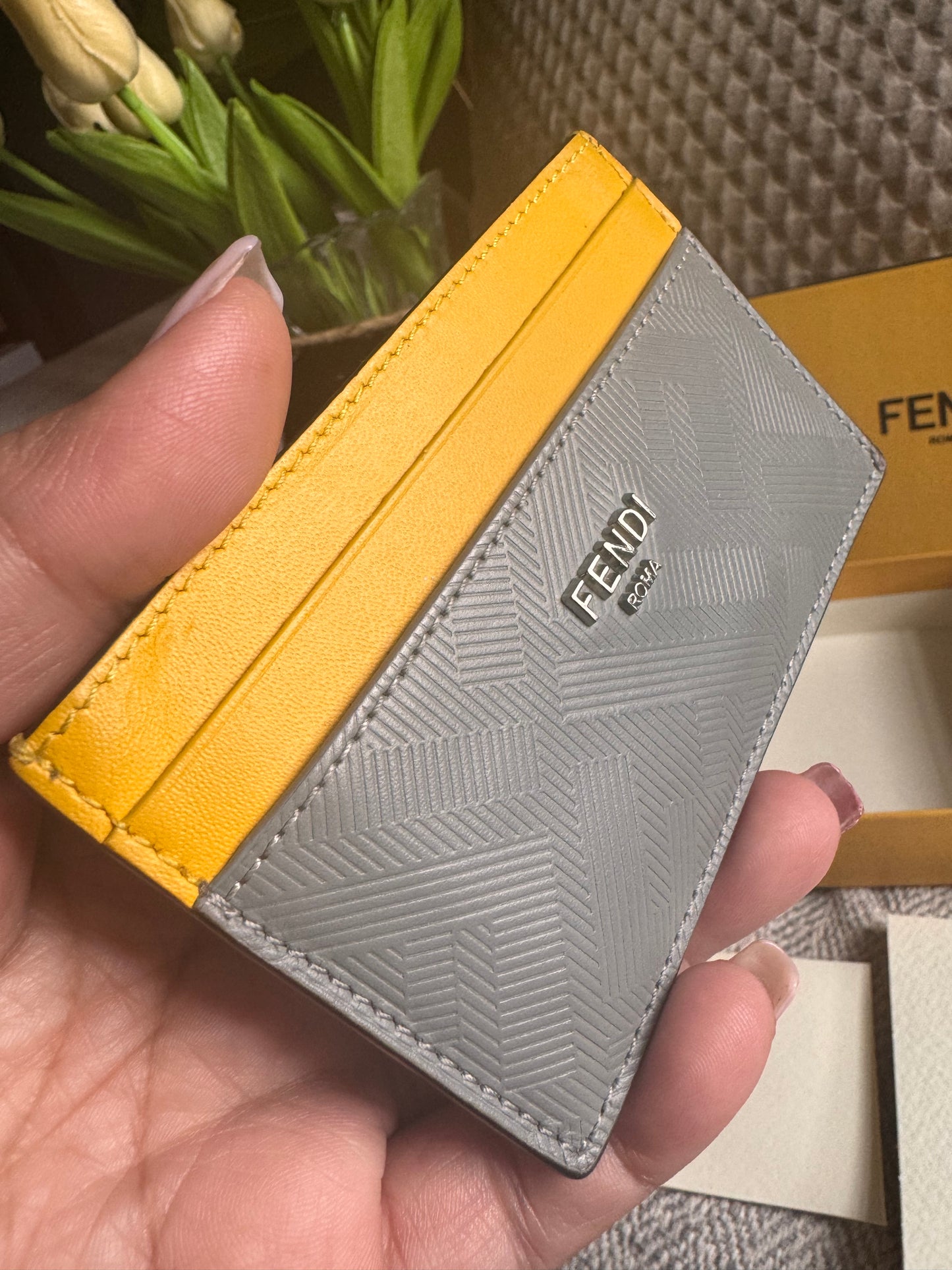 Fendi Logo Cardholder in Leather