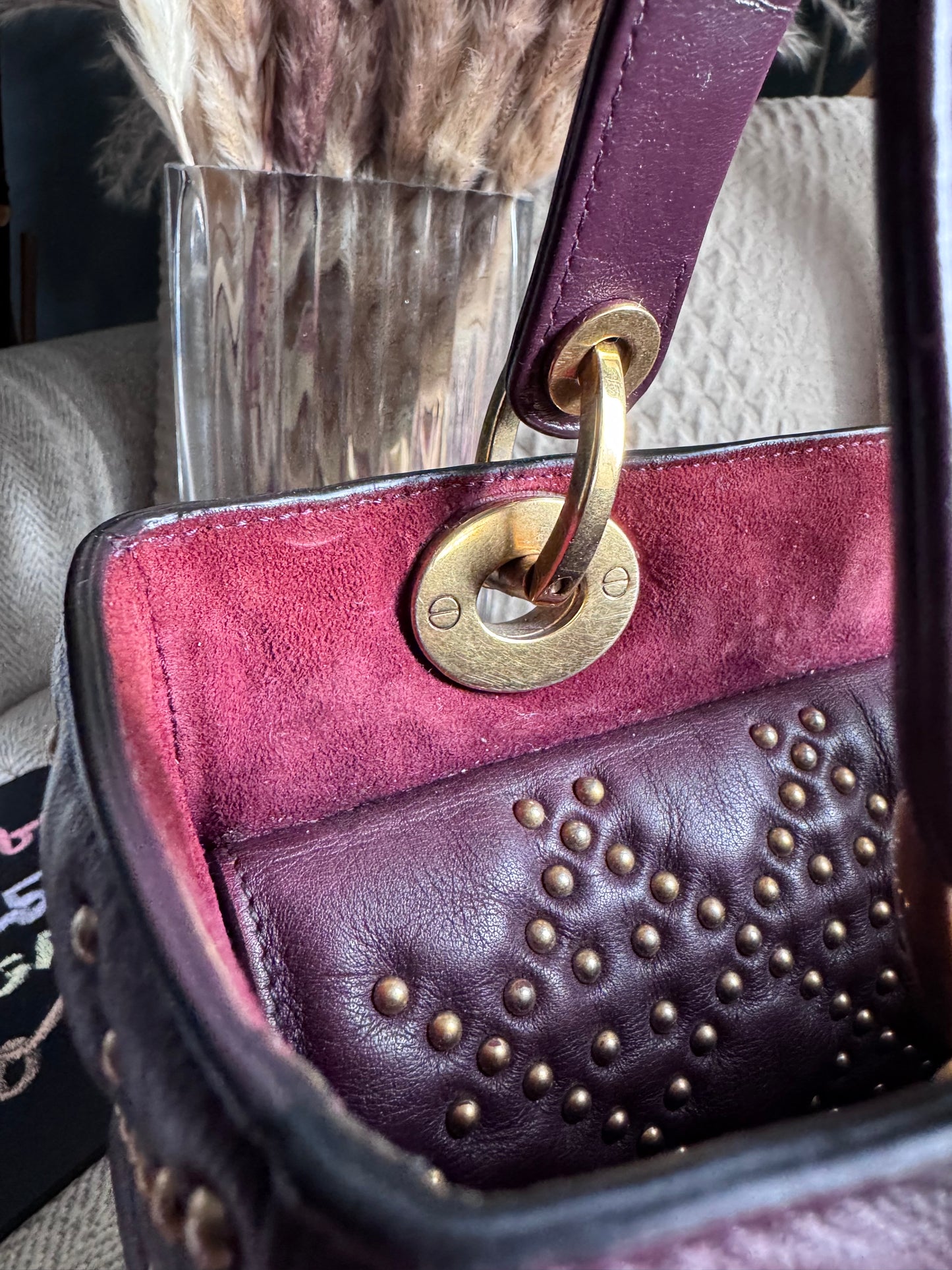 Dior Medium Cannage Studded Lady Dior
