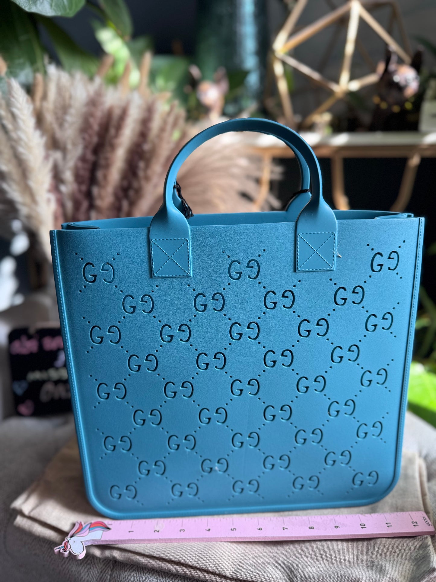 Gucci Rubber Tote- BLUE