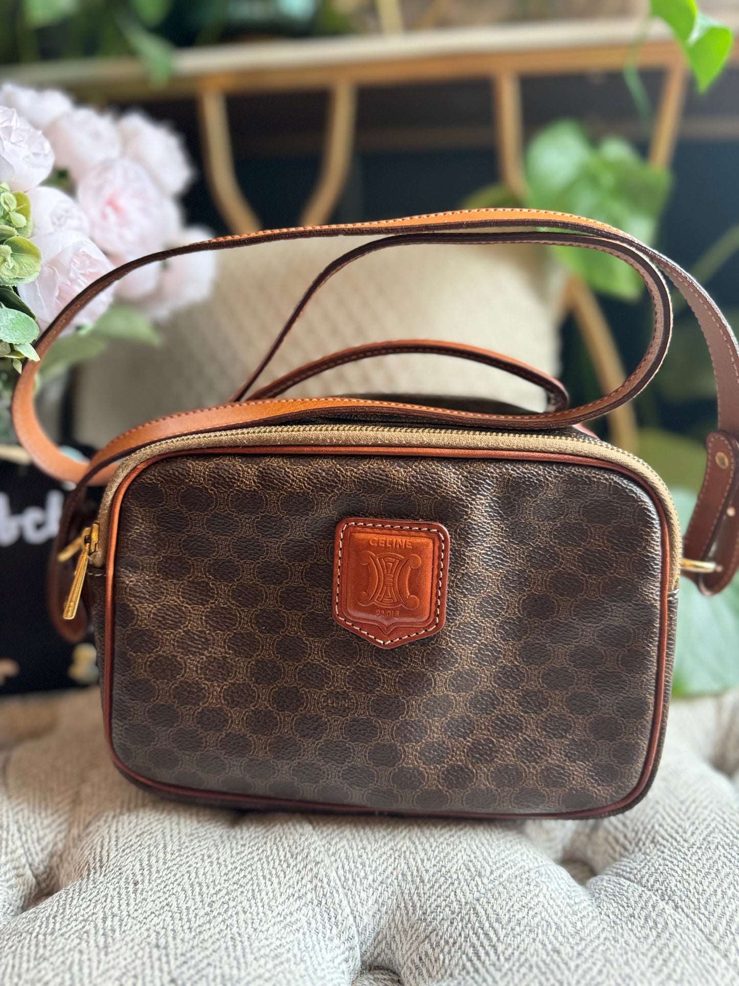 Celine Vintage Macadam Camera Bag