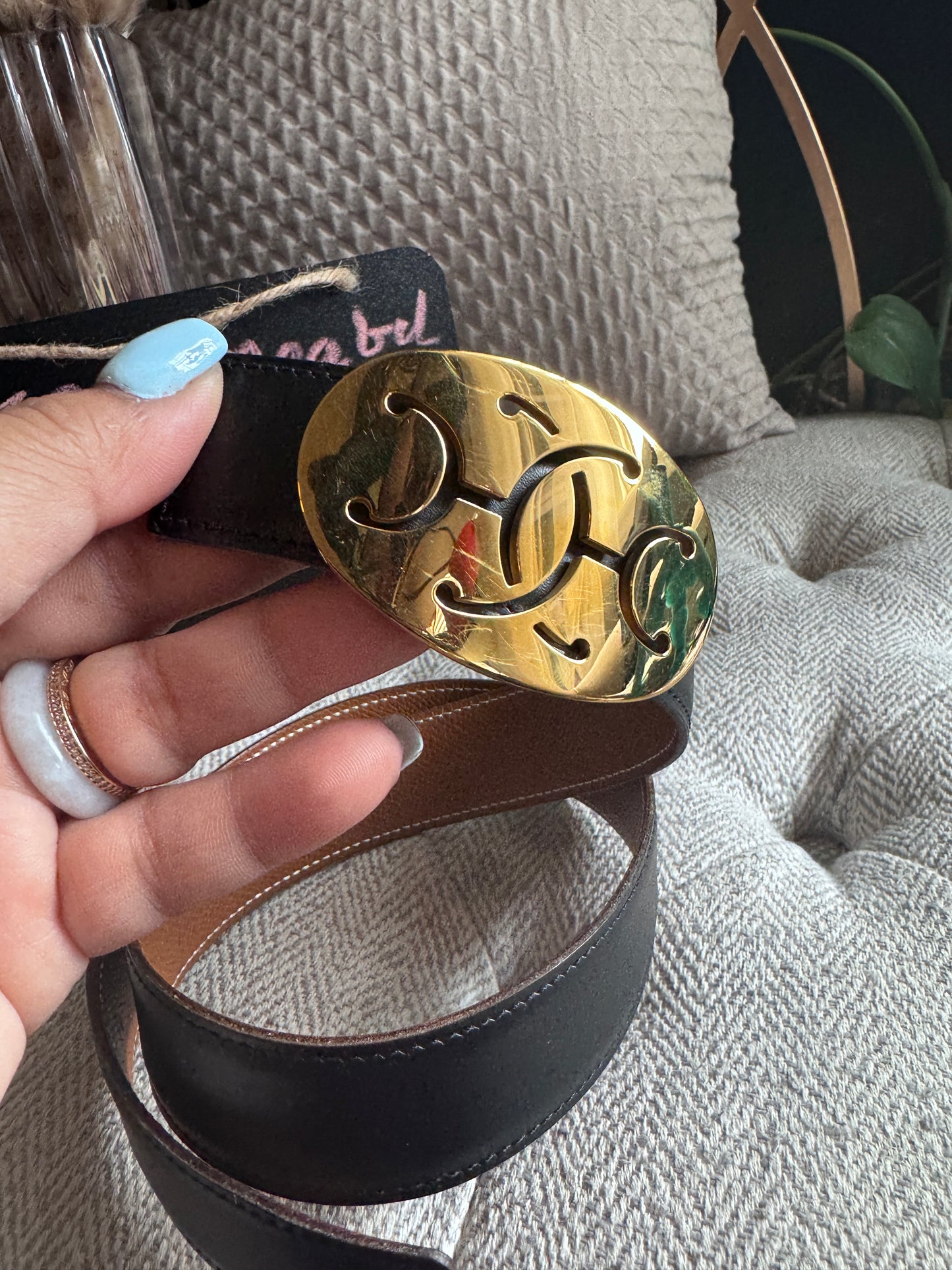 Hermes Belt with Gold Buckle