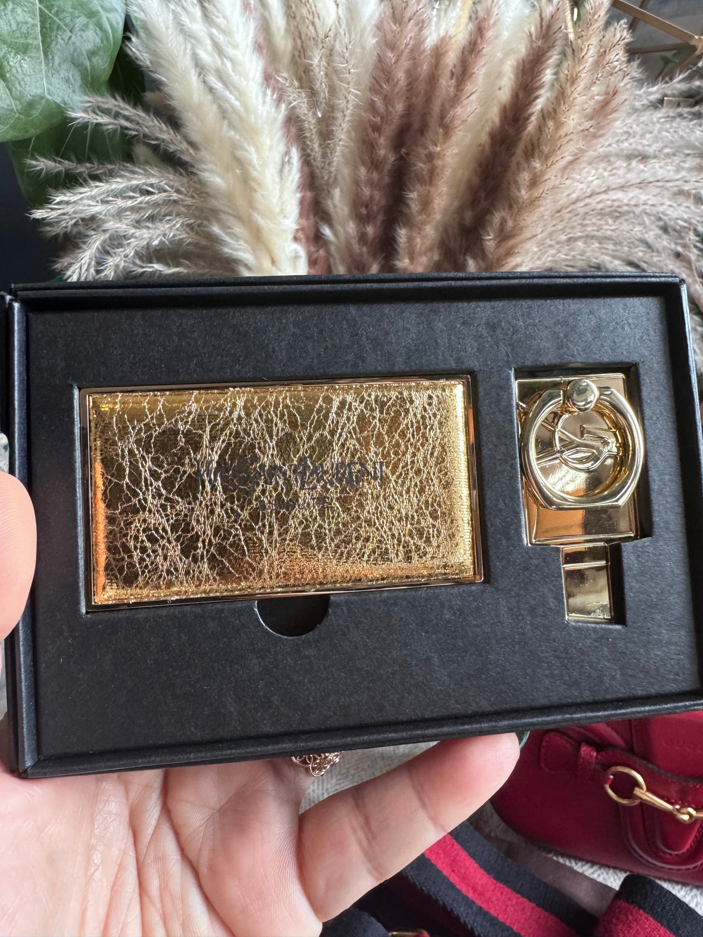 YVES SAINT LAURENT Beaute New Hand Mirror and Phone Ring
