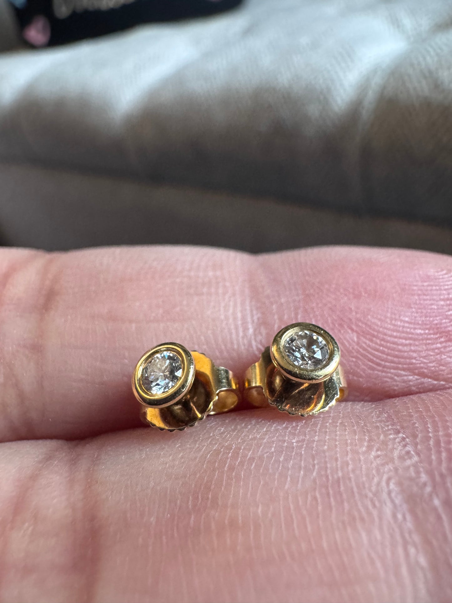 Tiffany&Co 18k Elsa Peretti Diamond by the Yard Earrings