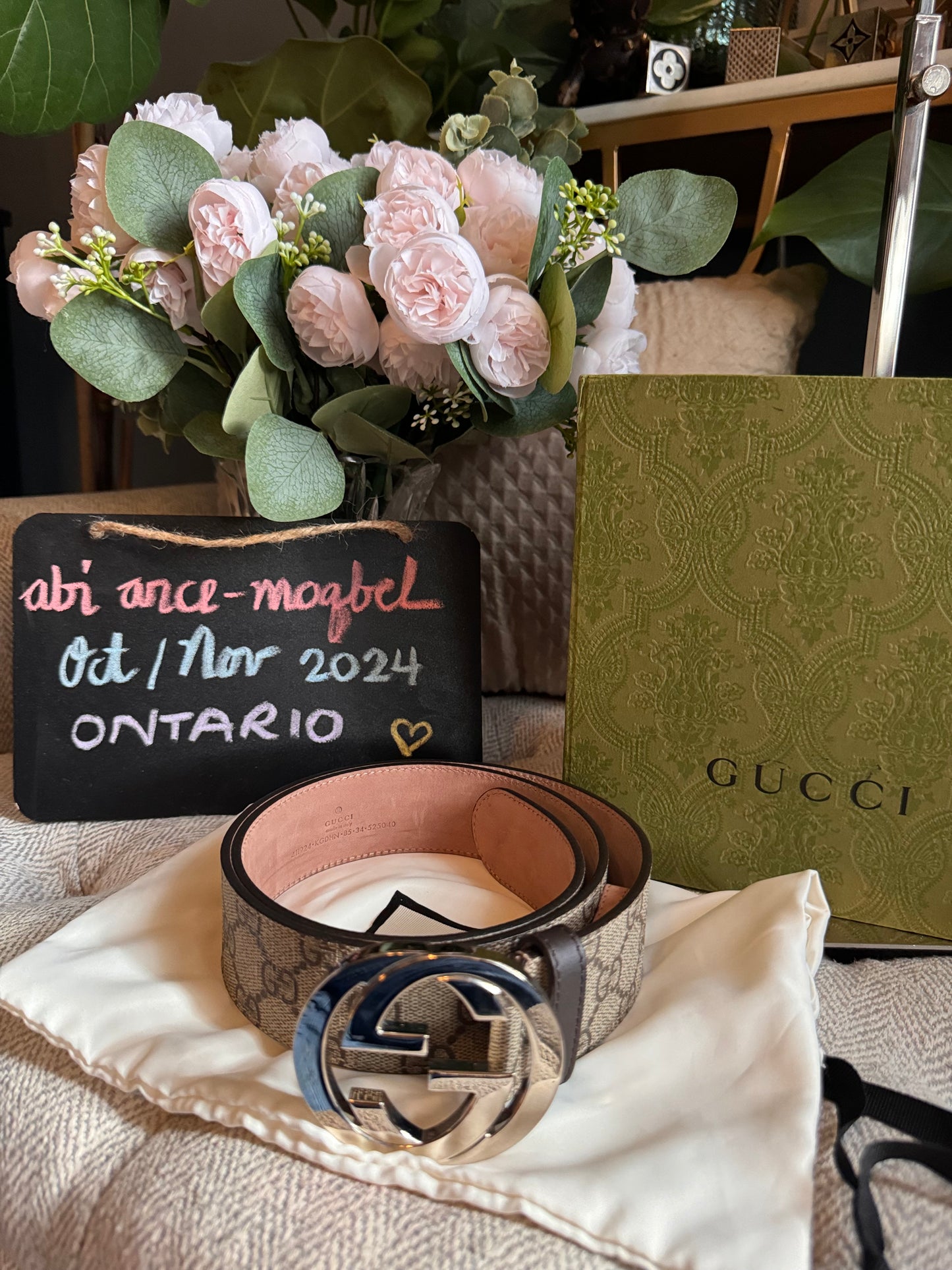Gucci interlocking monogram belt