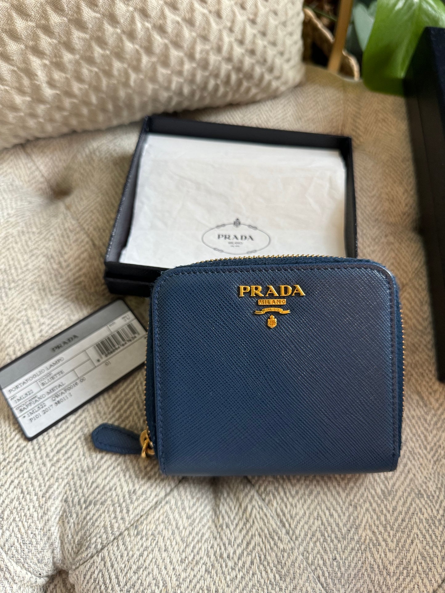 Prada compact wallet