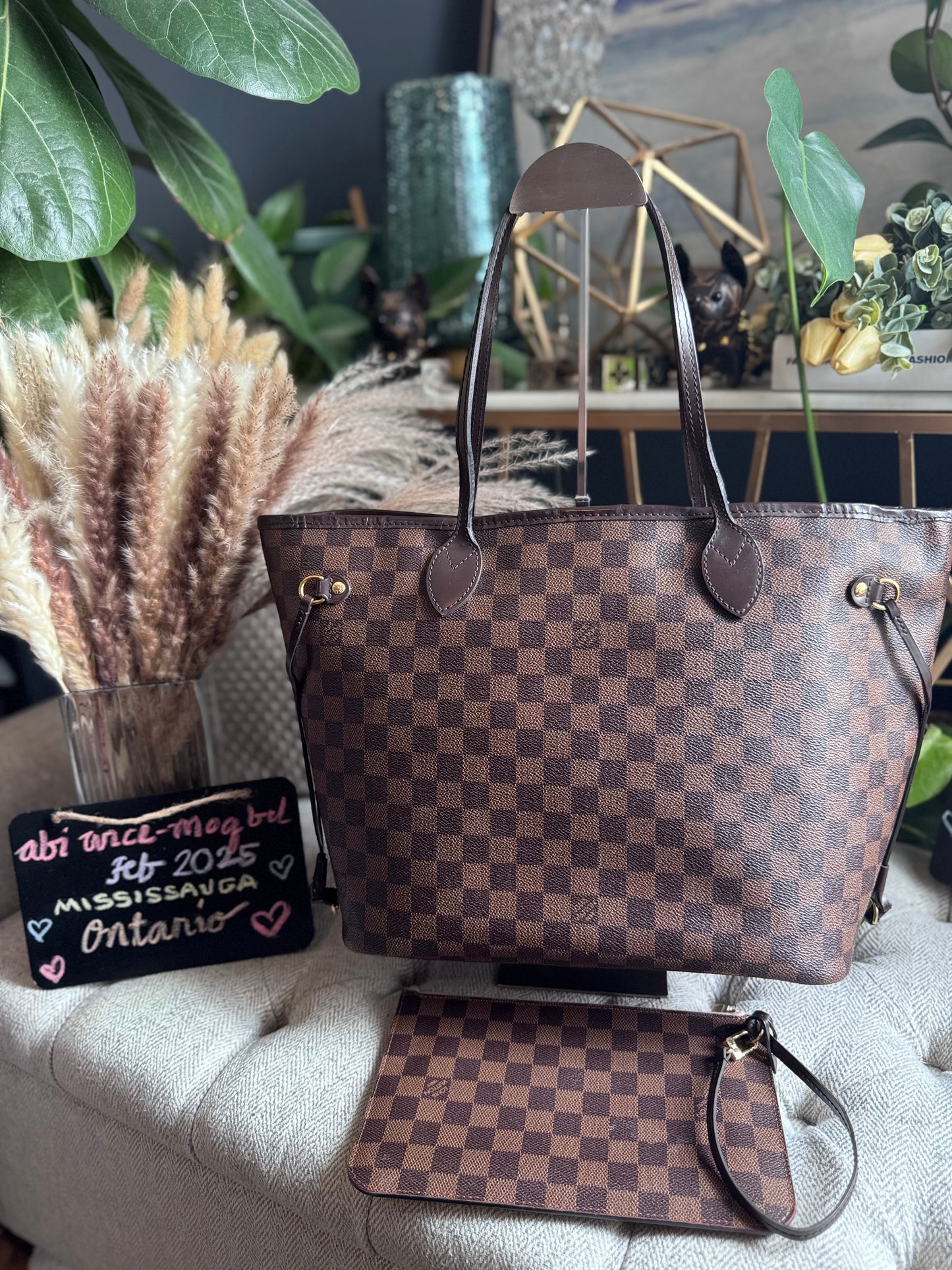 Neverfull MM in Damier Ebene -Rose Ballerine