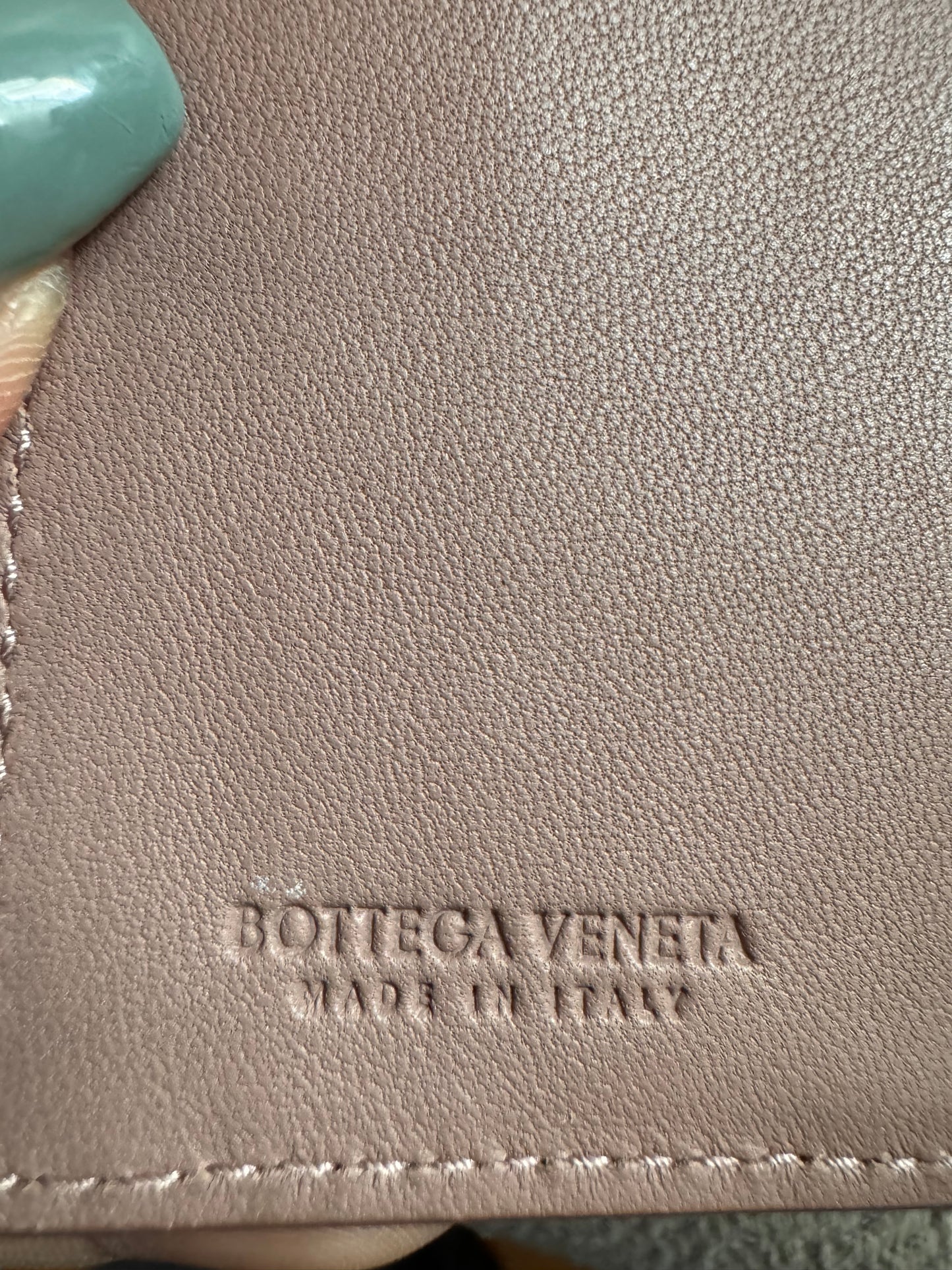 Bottega Veneta Compact Wallet in blush