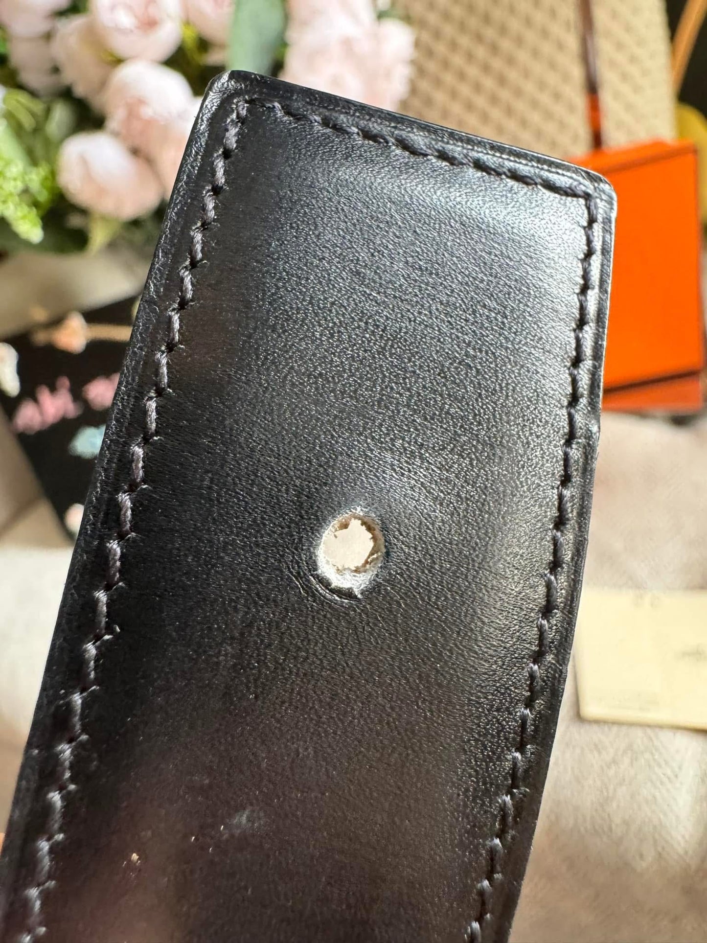 Hermes Belt with Gold Buckle