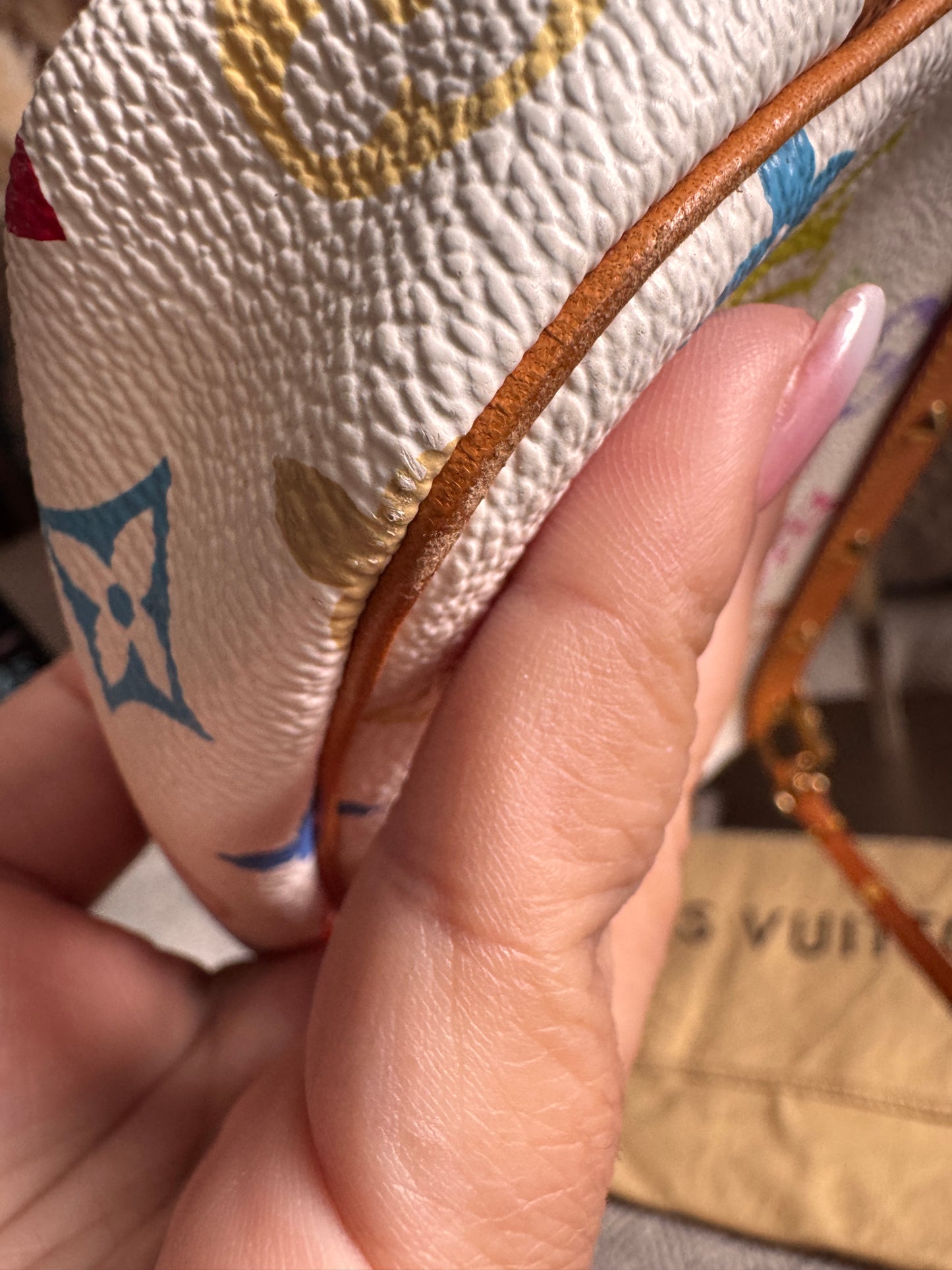 LOUIS VUITTON
Monogram Multicolor Pochette Accessoires in Blanc