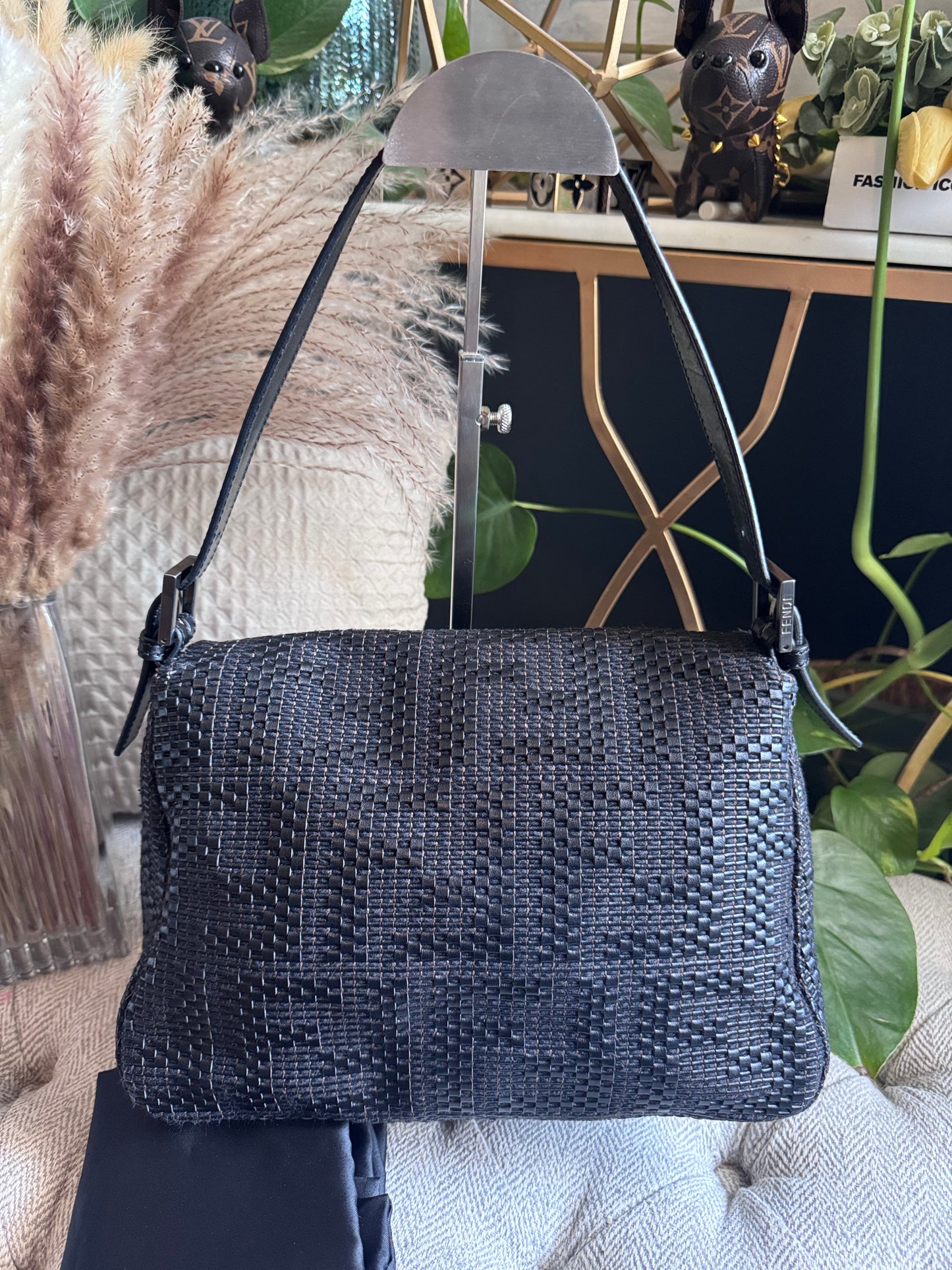 Fendi Leather Weave Mama Baguette