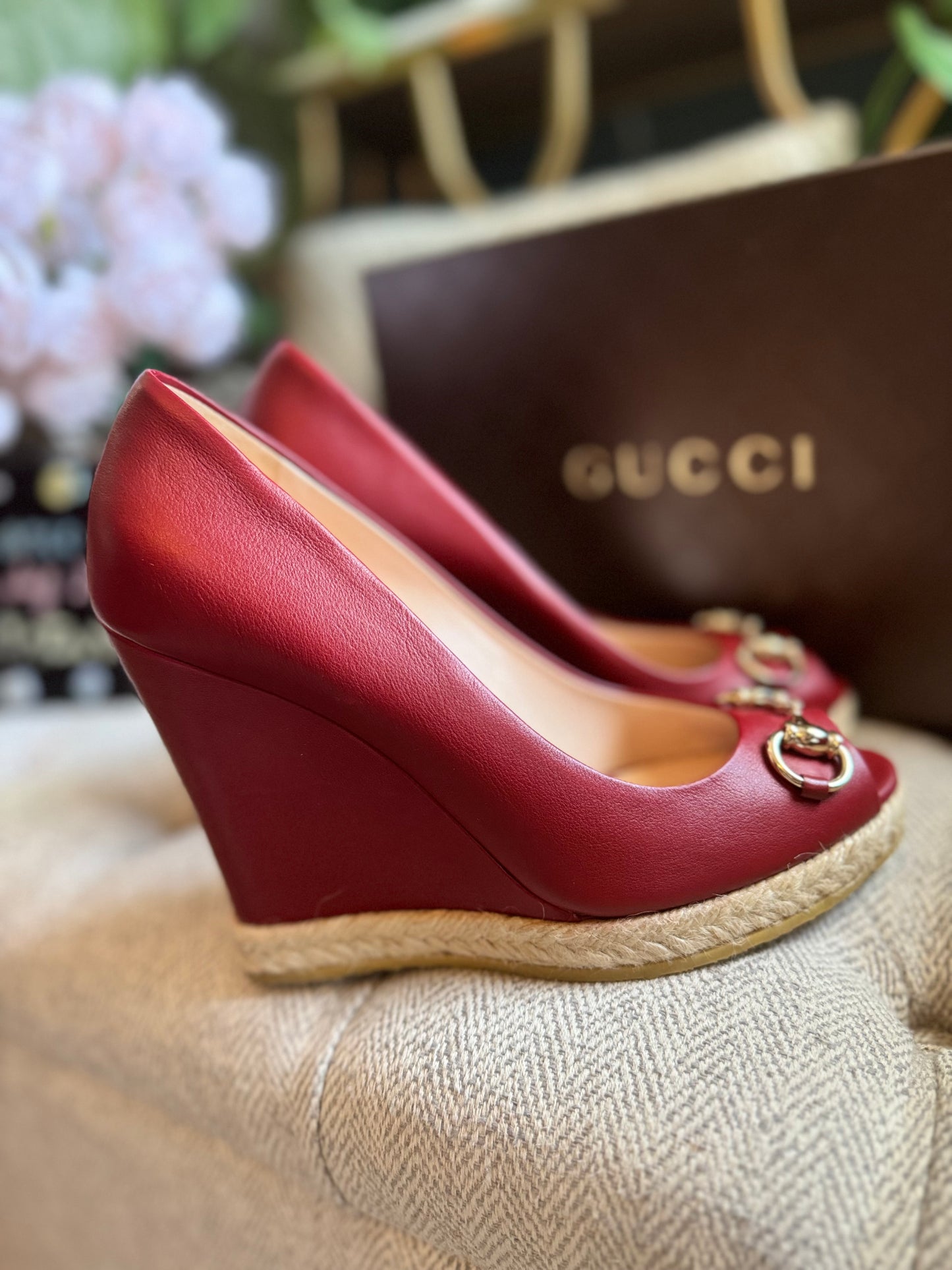 Gucci Horsebit Wedge Pumps