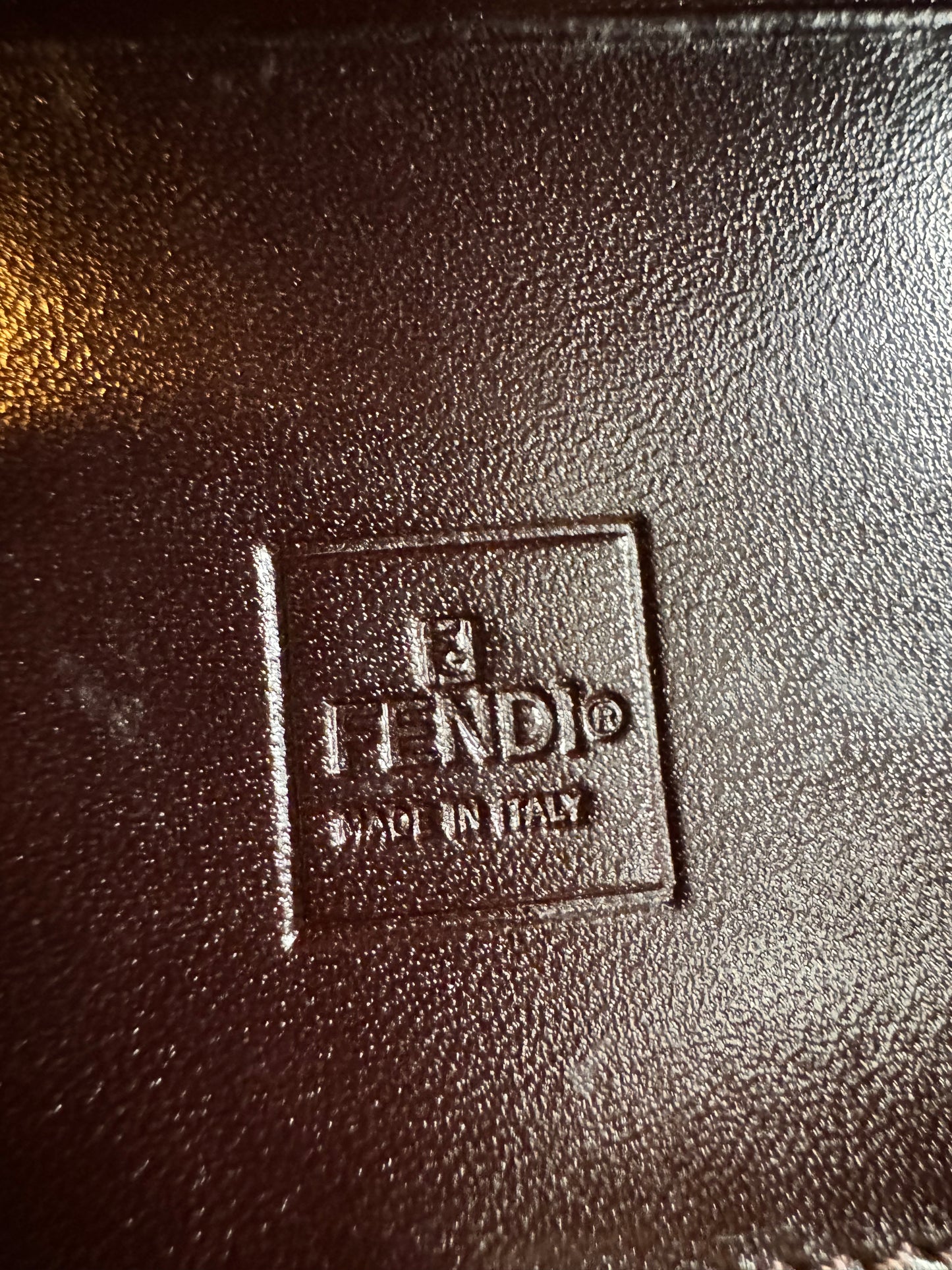 Fendi Zucca halfmoon wallet