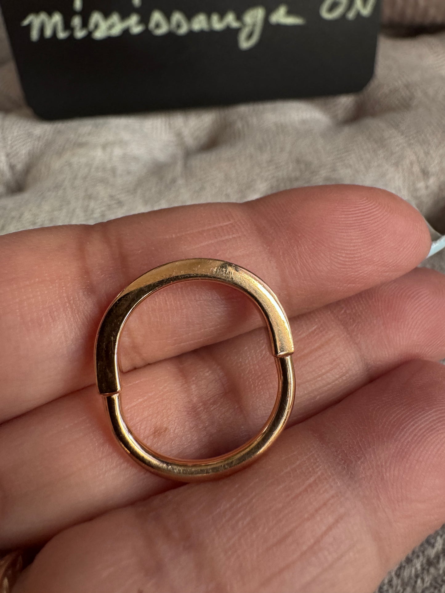 Tiffany & Co 18k Rose Gold Lock Ring