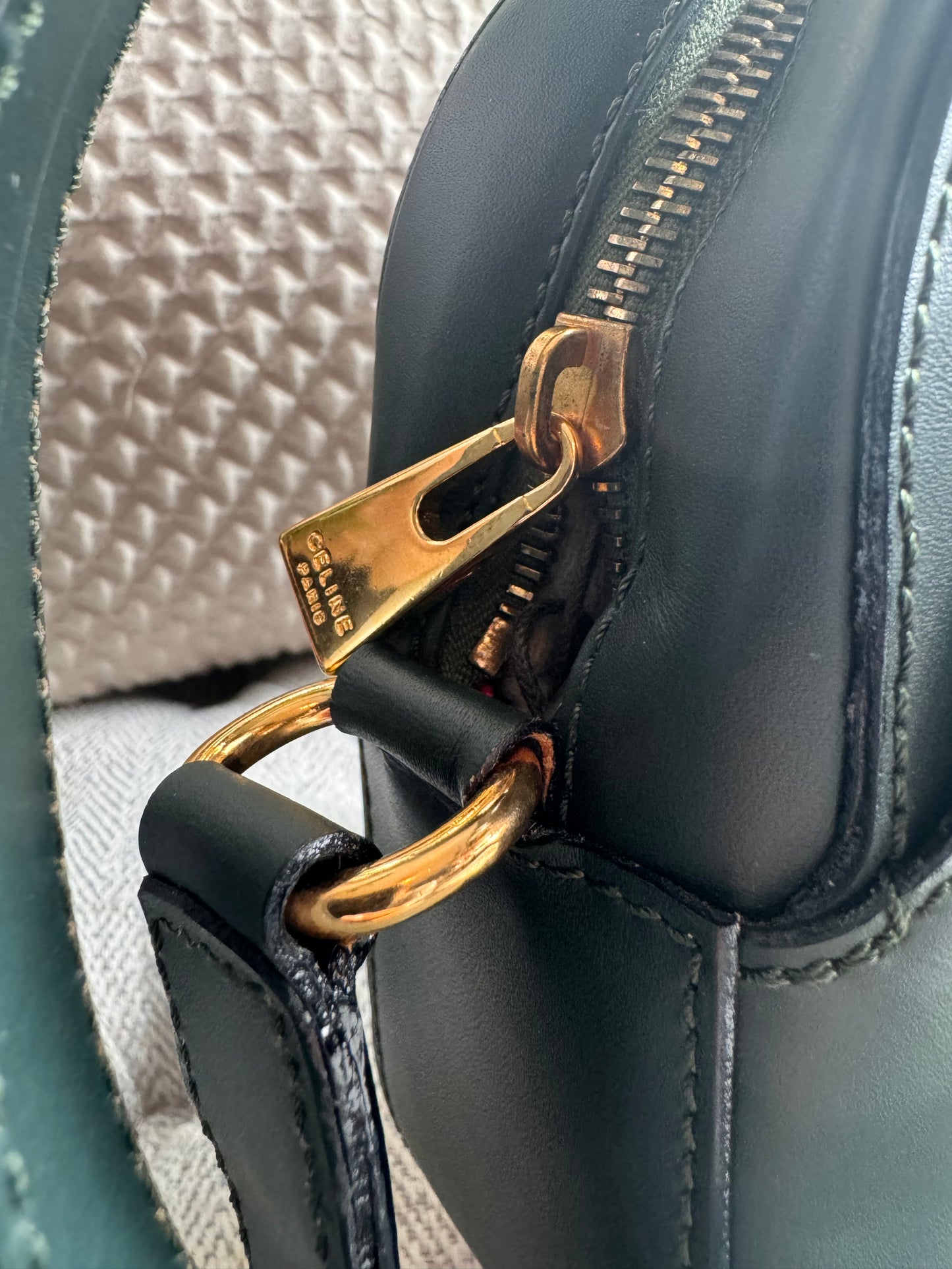 Celine Vintage Camera Bag in Amazone