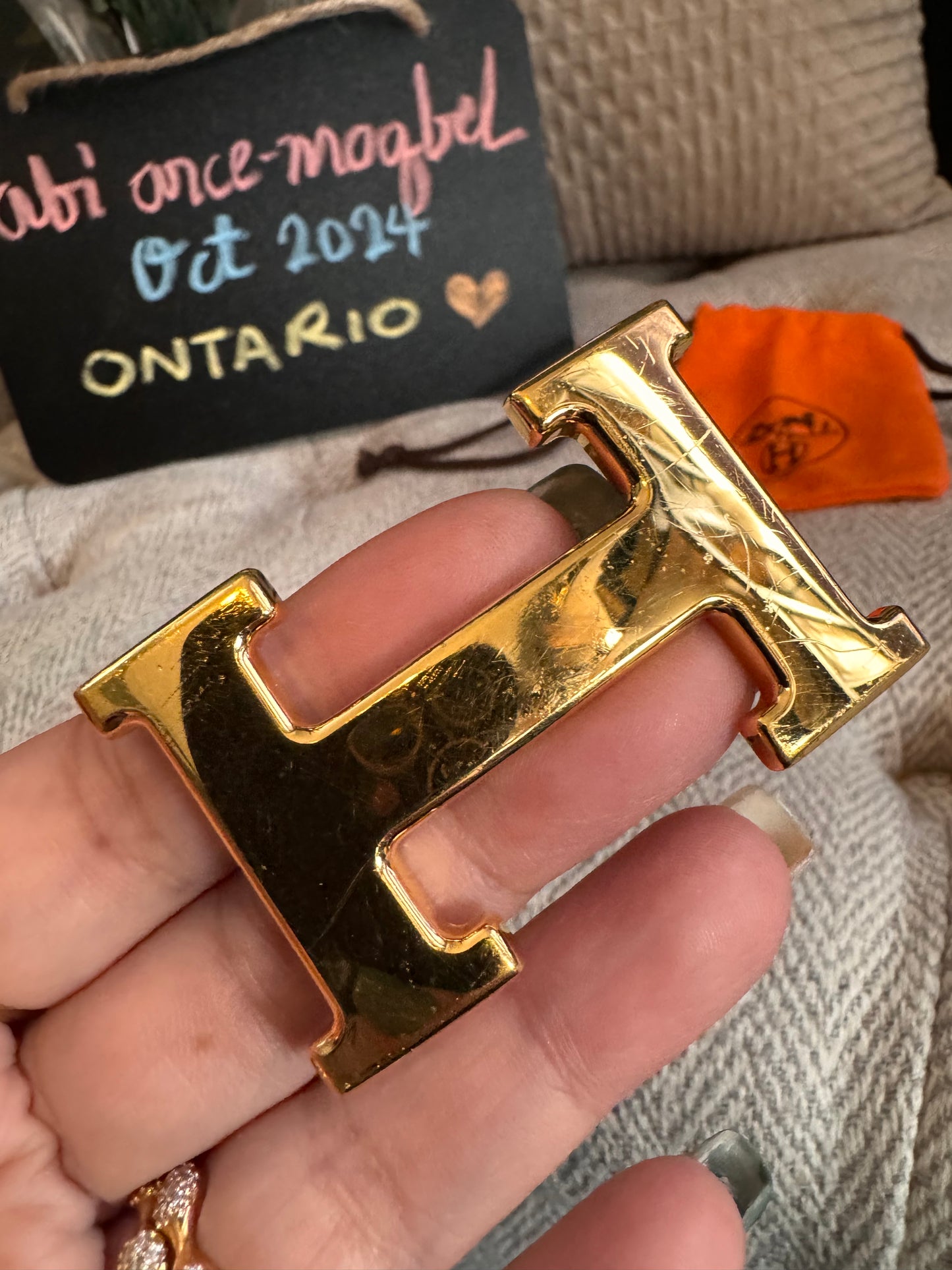 Hermes Belt Buckle -Gold tone
