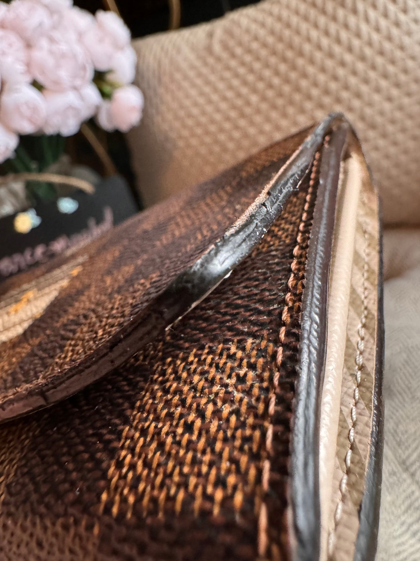 Louis Vuitton Damier Ebene Trunks and Locks Sarah Wallet