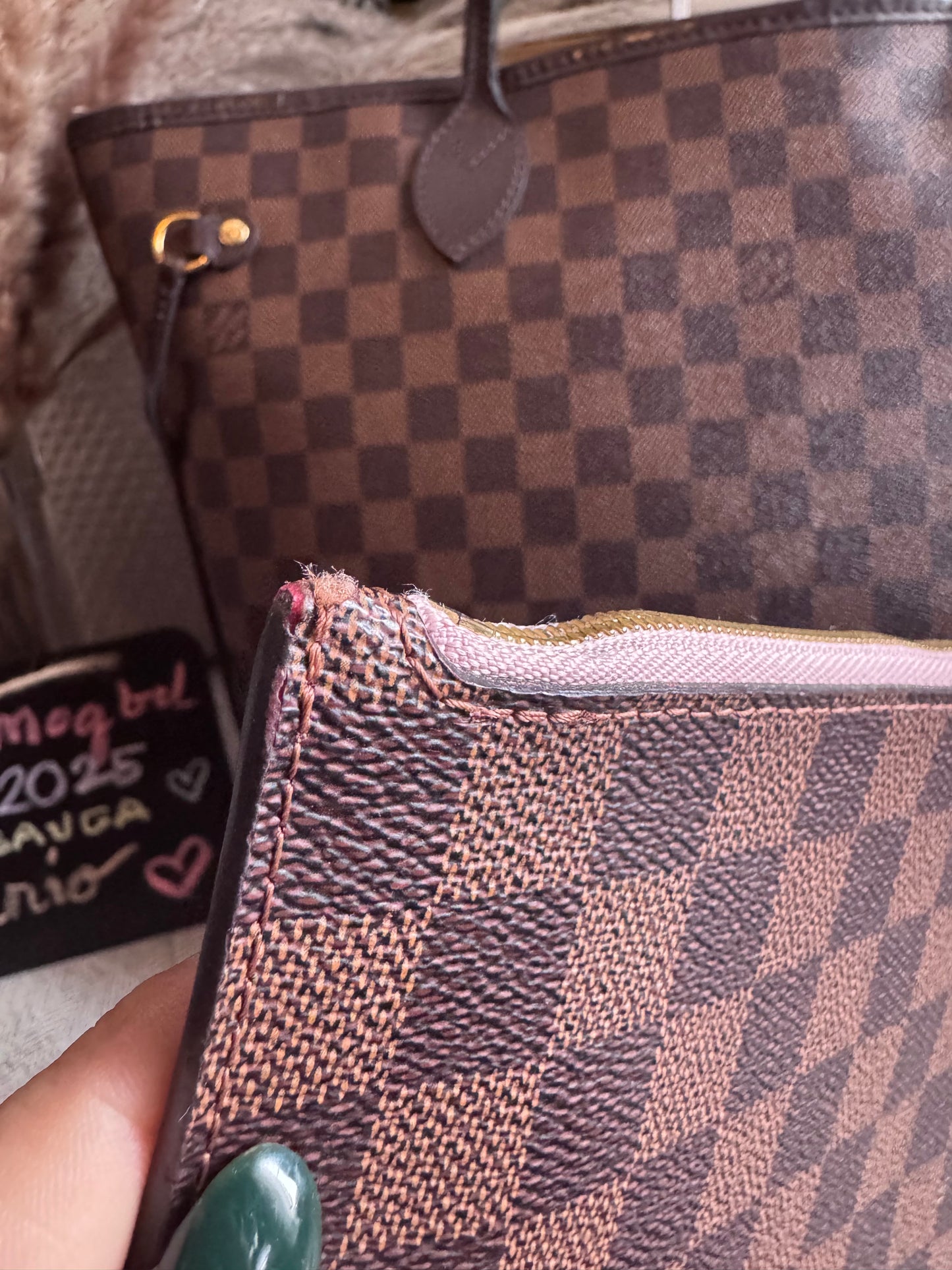 Neverfull MM in Damier Ebene -Rose Ballerine