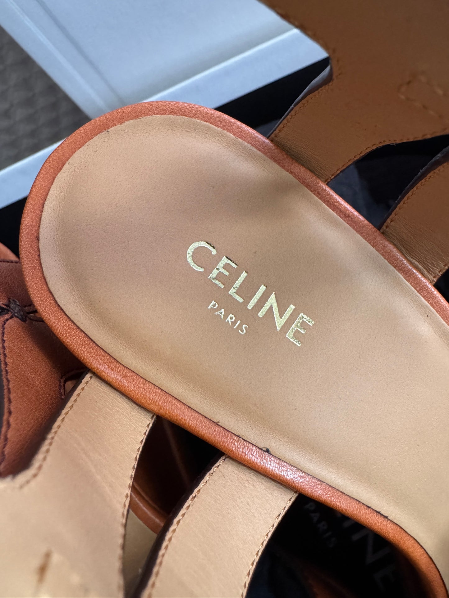 Celine Platform Leather Wedges