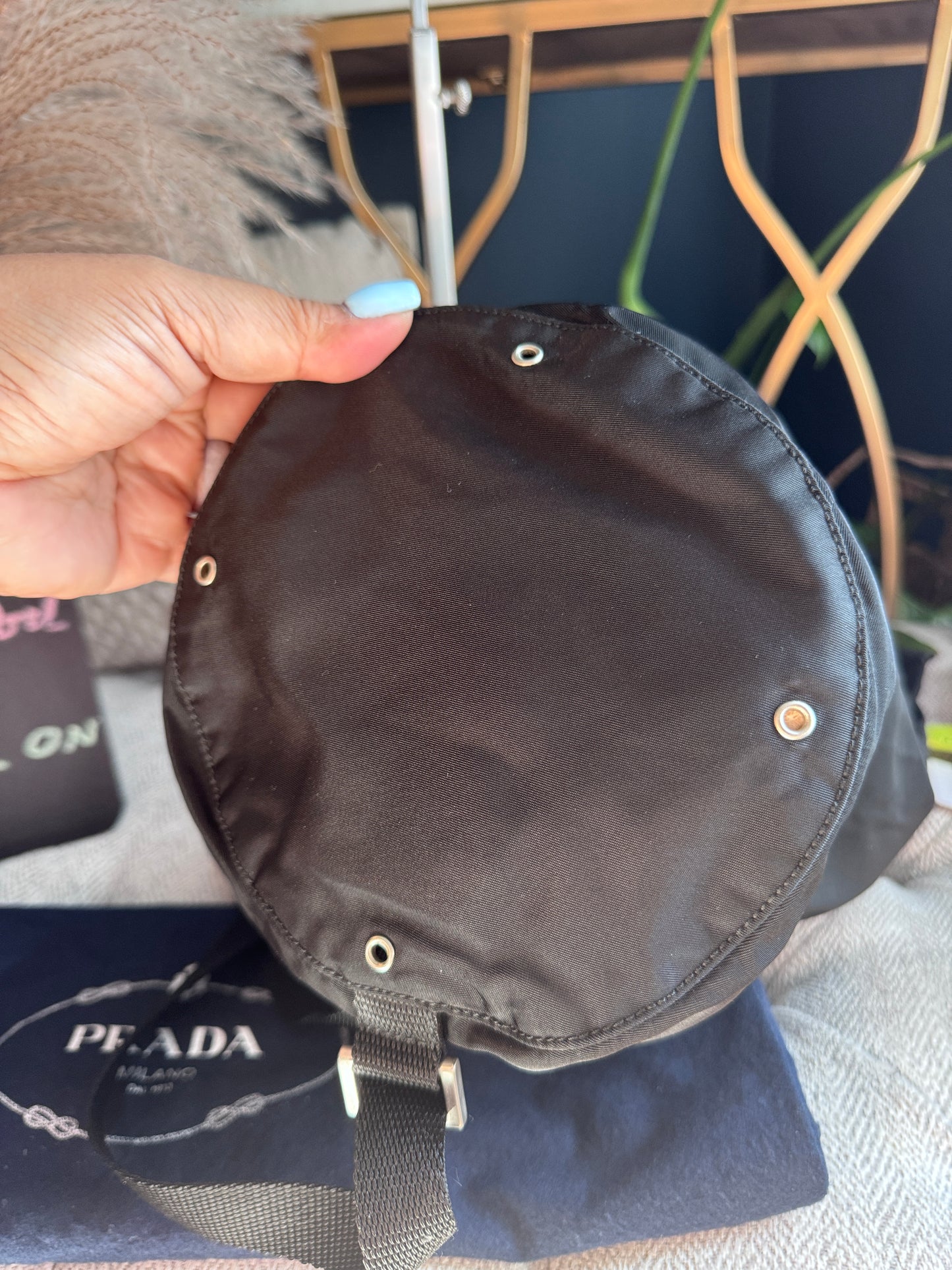 Prada Tessuto Black Nylon Shoulder Bag /Bottle Holder