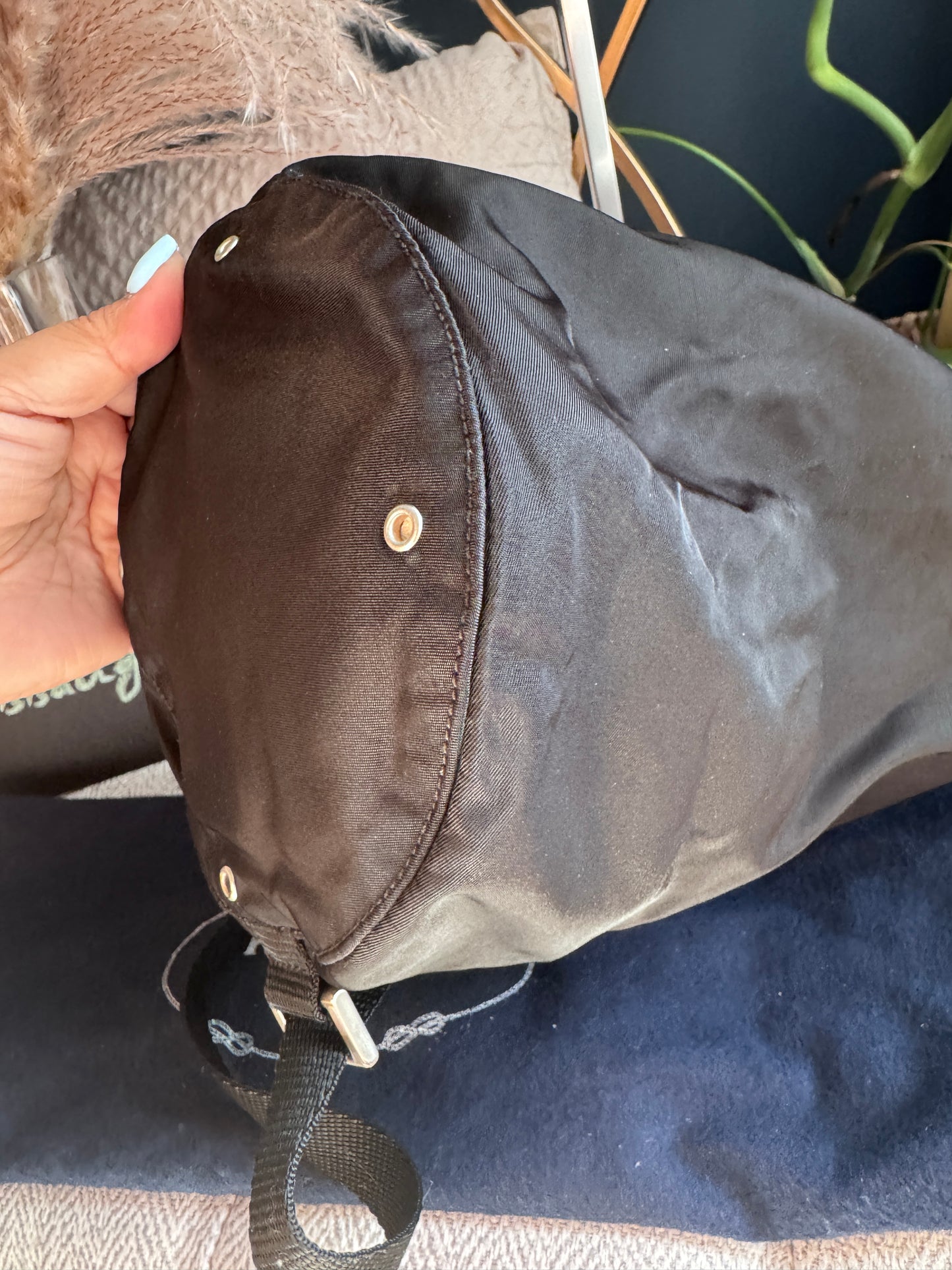 Prada Tessuto Black Nylon Shoulder Bag /Bottle Holder