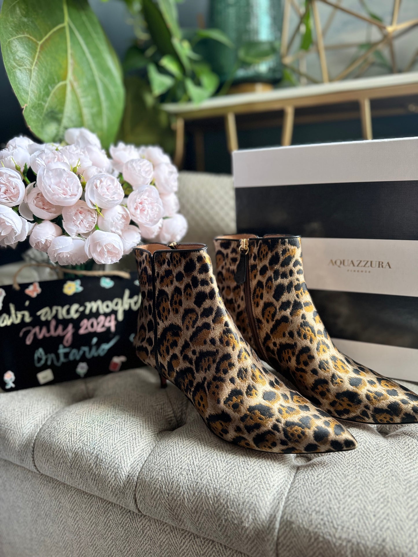 Aquazzura Leopard Print Quant 45 in size 39
