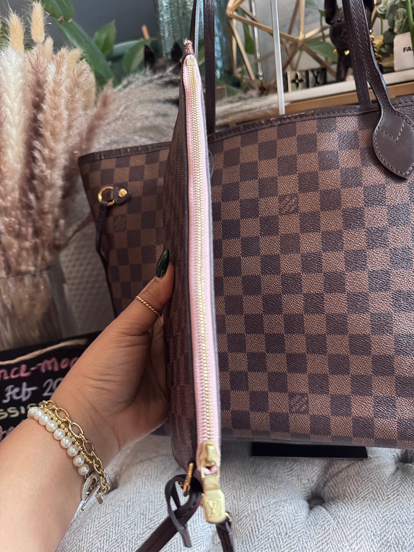 Neverfull MM in Damier Ebene -Rose Ballerine