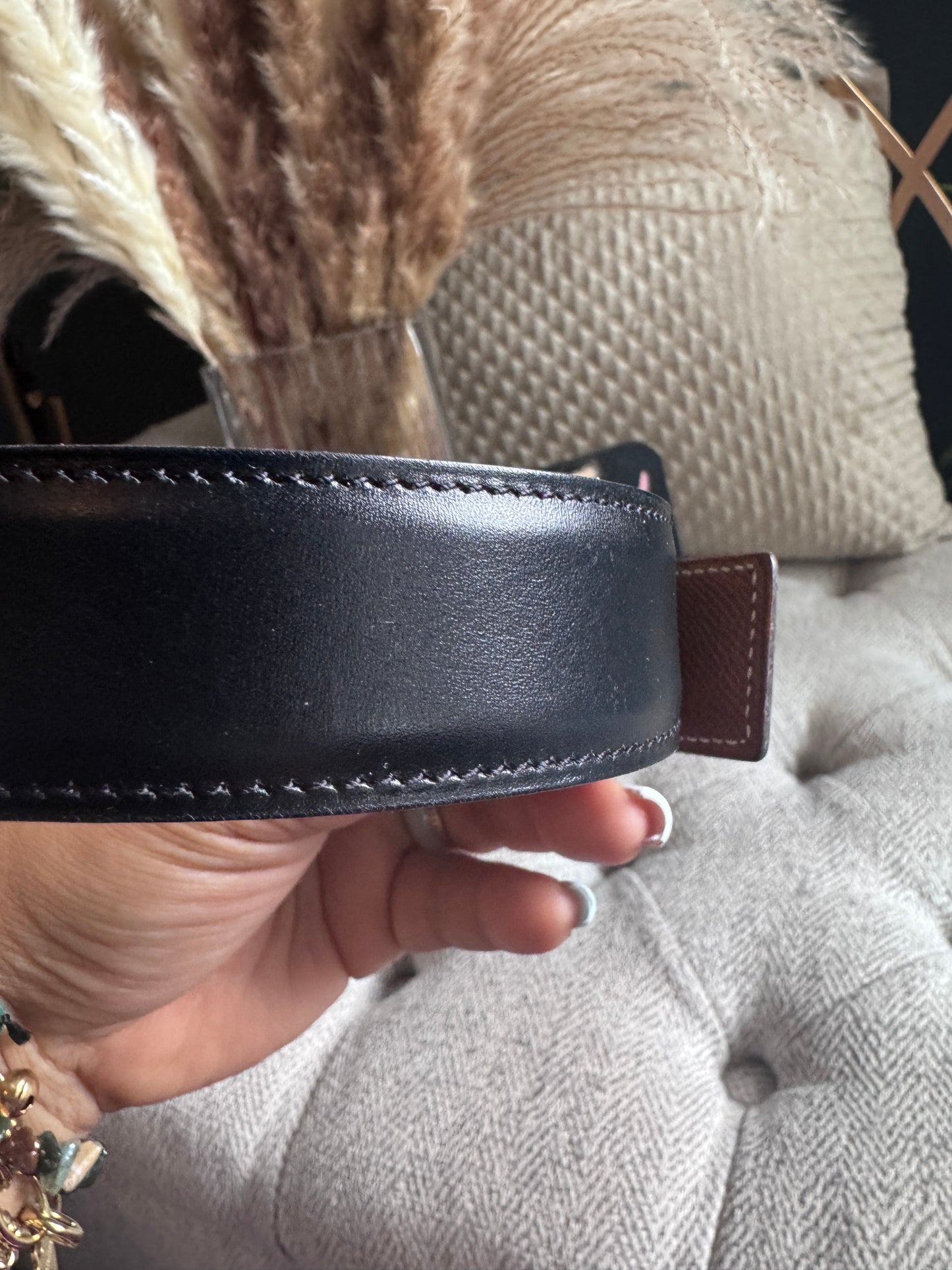 Hermes Belt with Gold Buckle