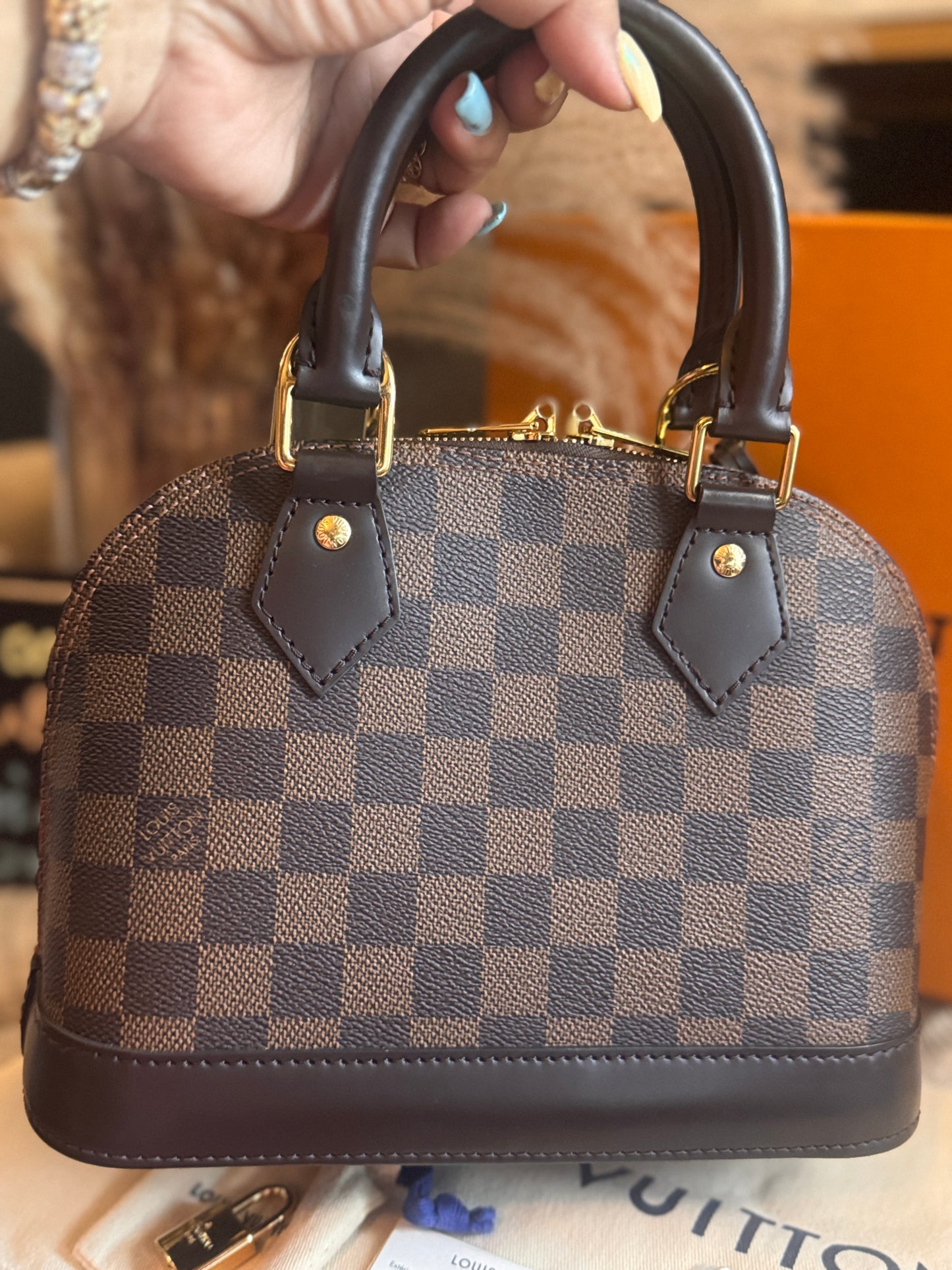 Louis Vuitton Alma BB in Damier Ebene