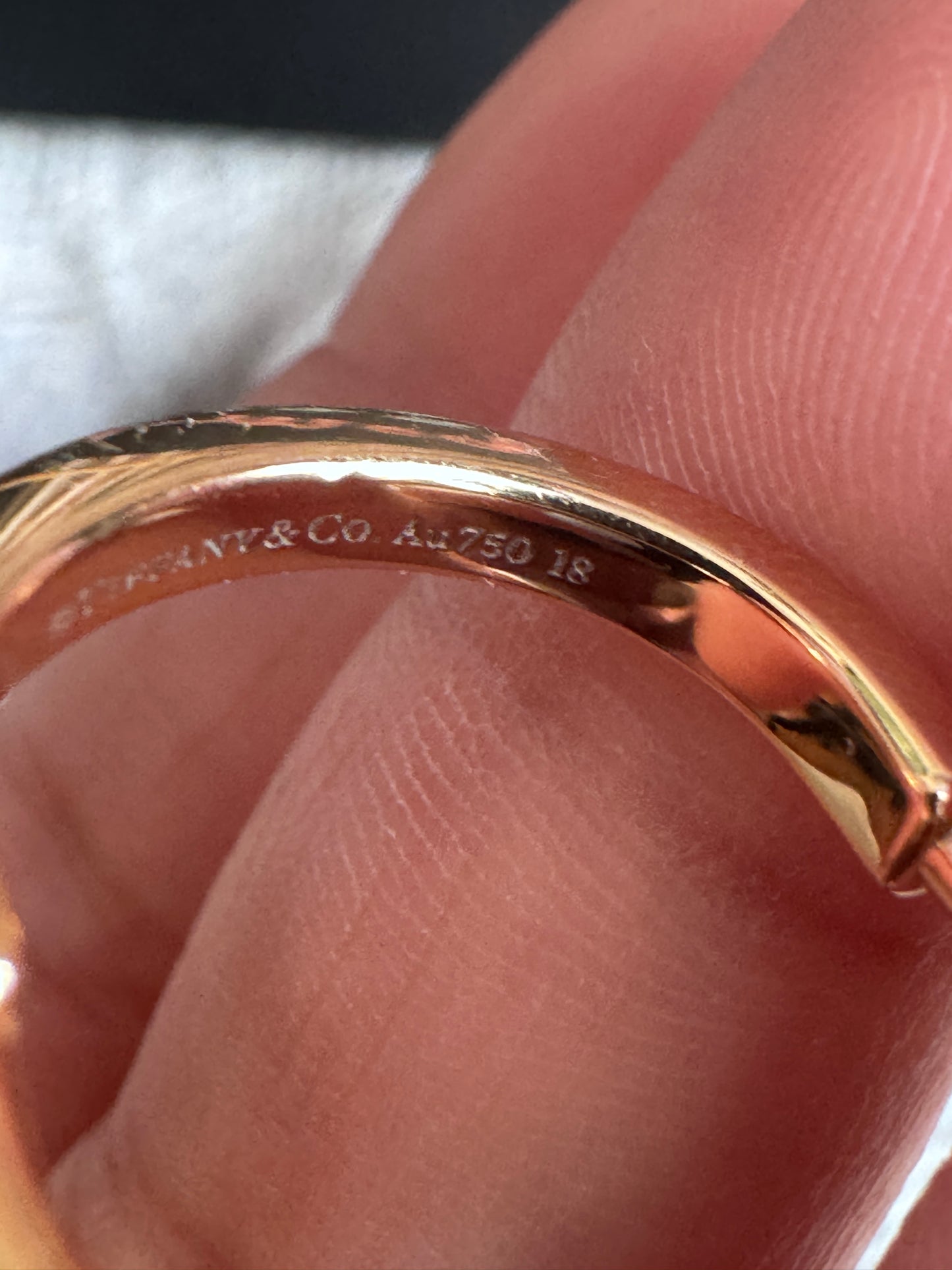Tiffany & Co 18k Rose Gold Lock Ring