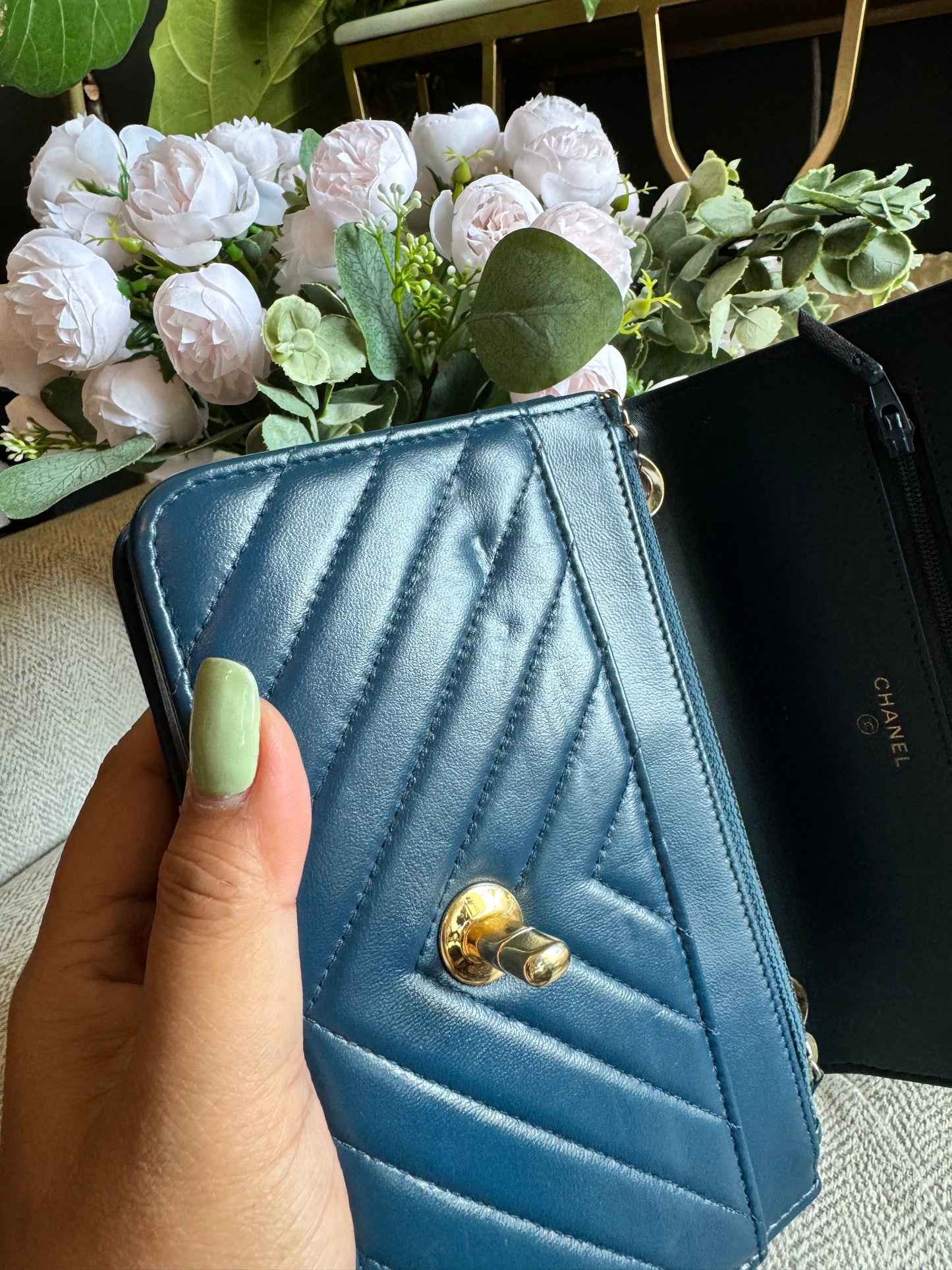 Chanel Trendy WOC in Blue with GHW