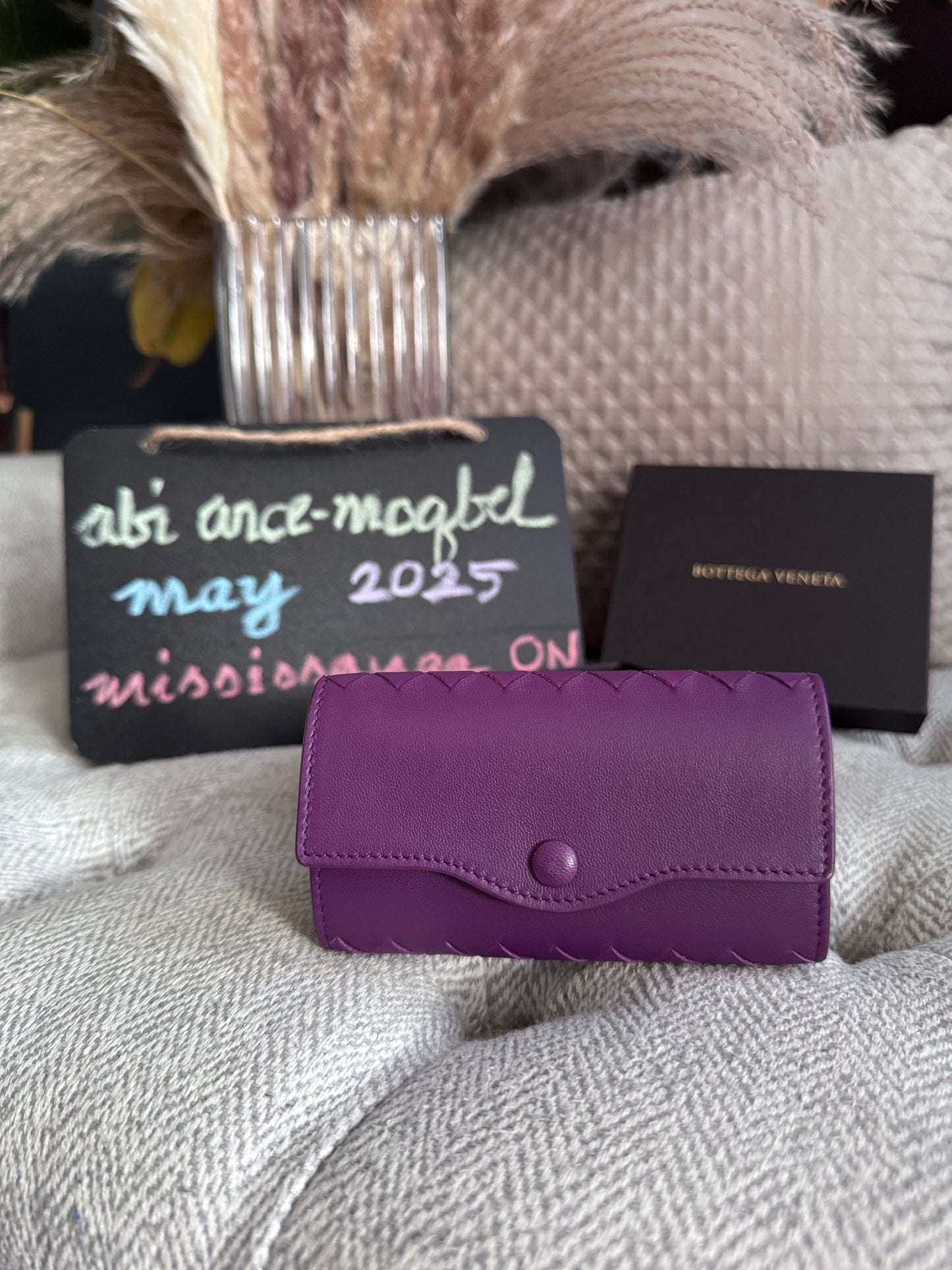 Bottega Veneta 6-Key Leather Intreciatto Case