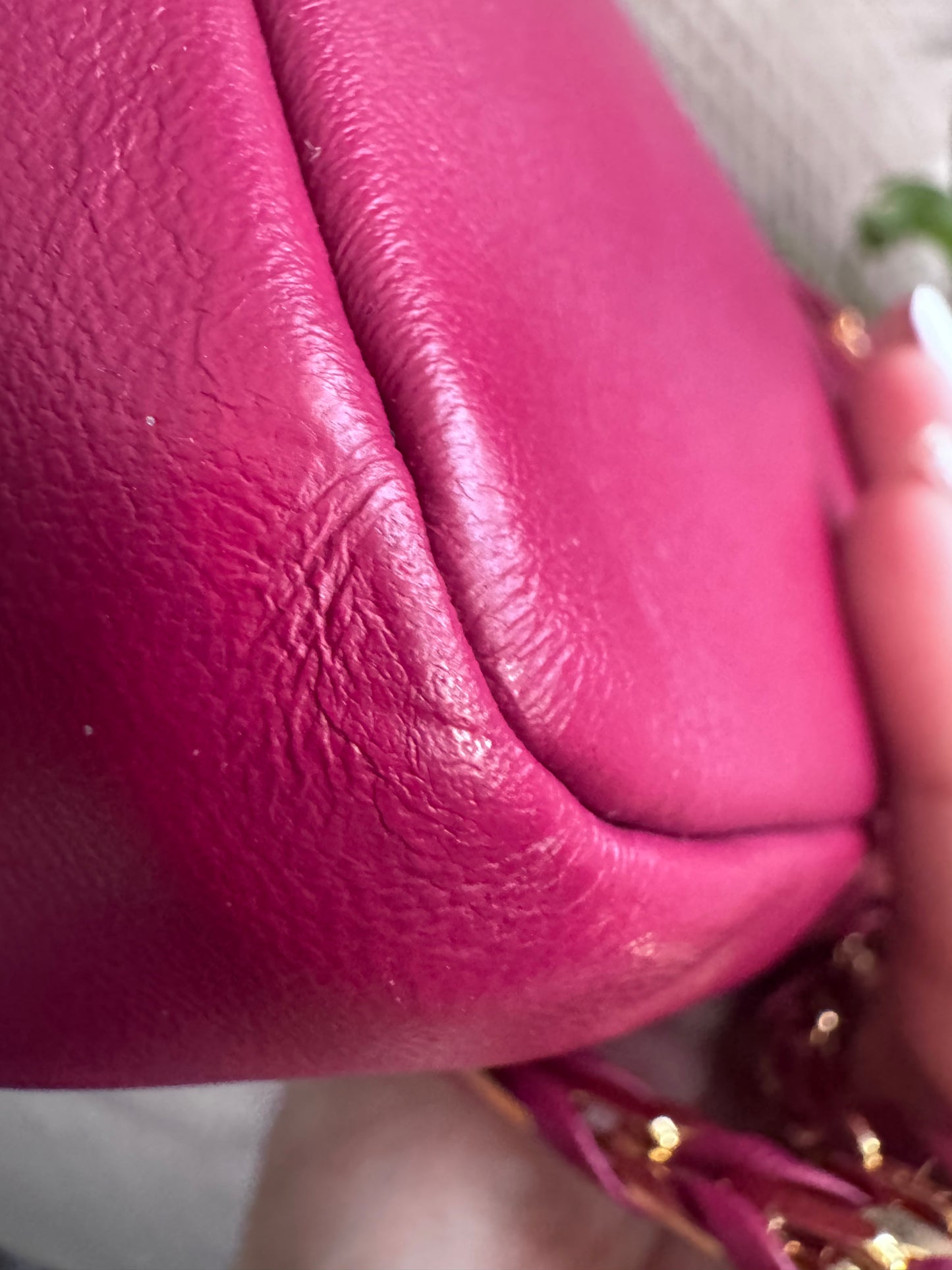 FENDI Nappa Mini Be Baguette Shoulder Bag Ciclamino
