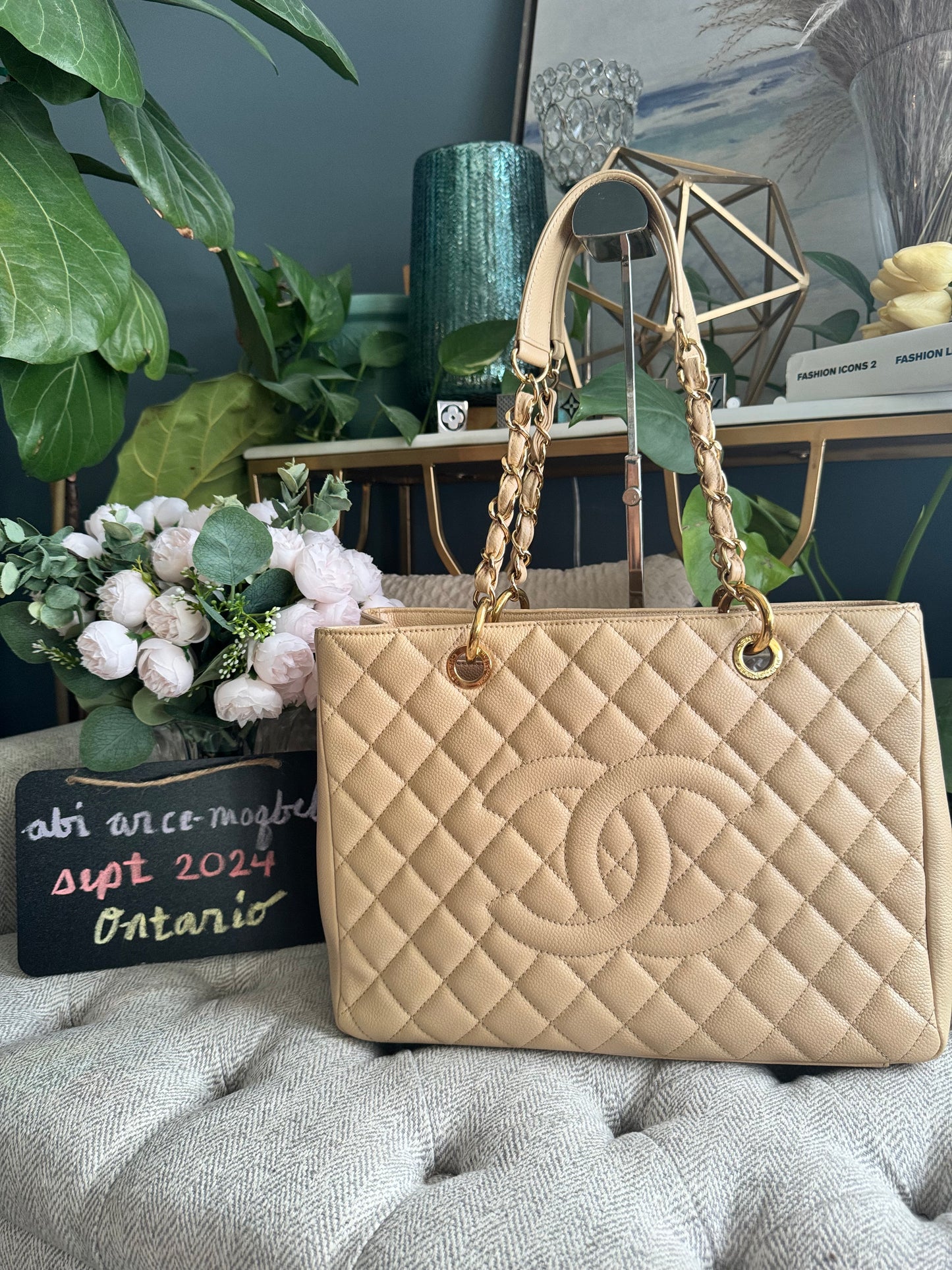 Chanel Beige GST in Gold Hardware