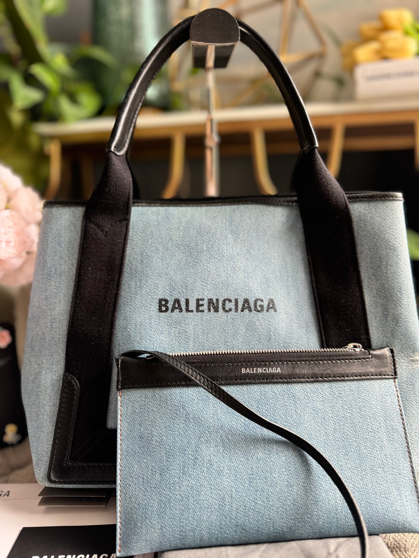 Balenciaga Denim Cabas