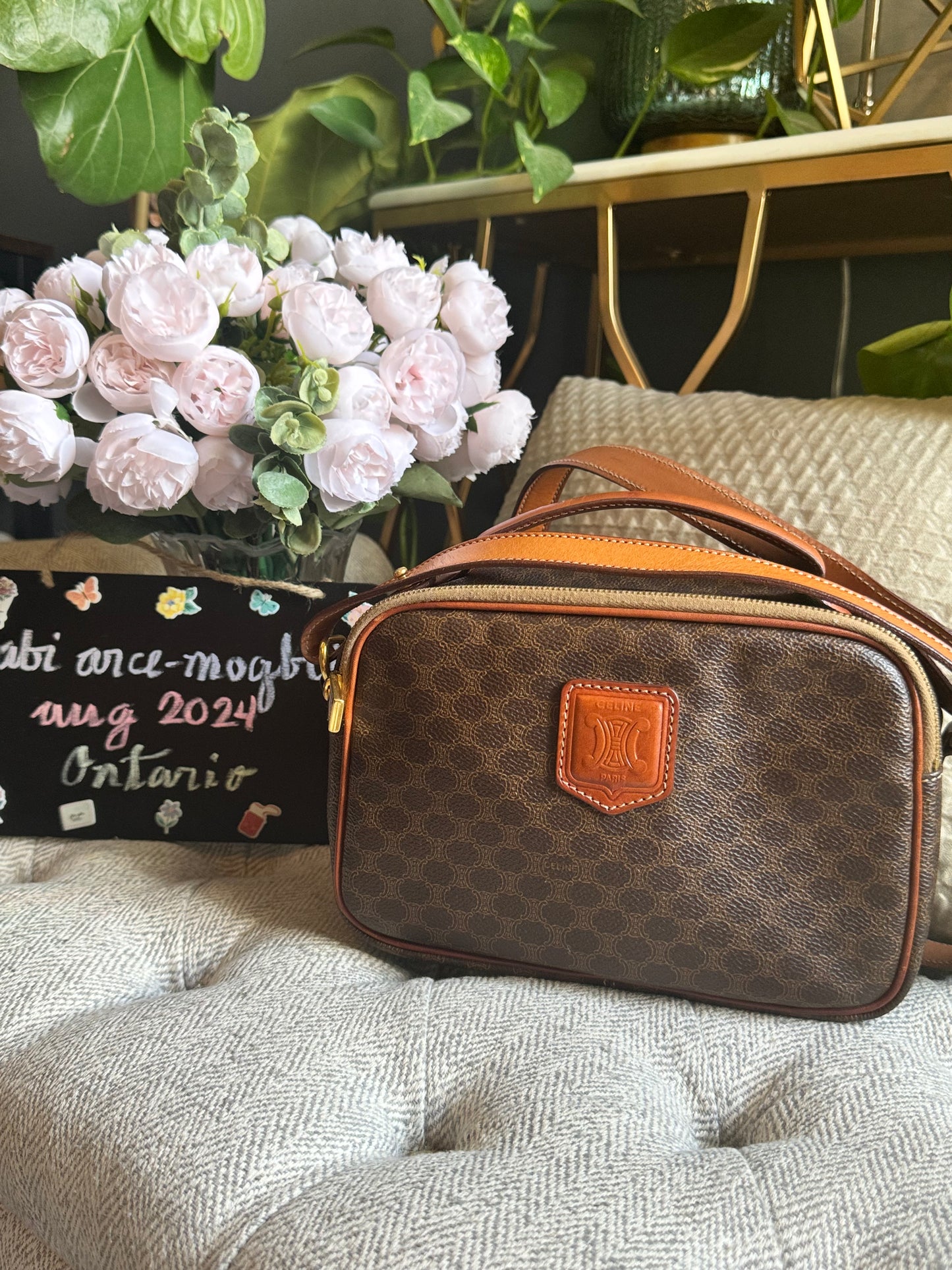 Celine Vintage Macadam Camera Bag